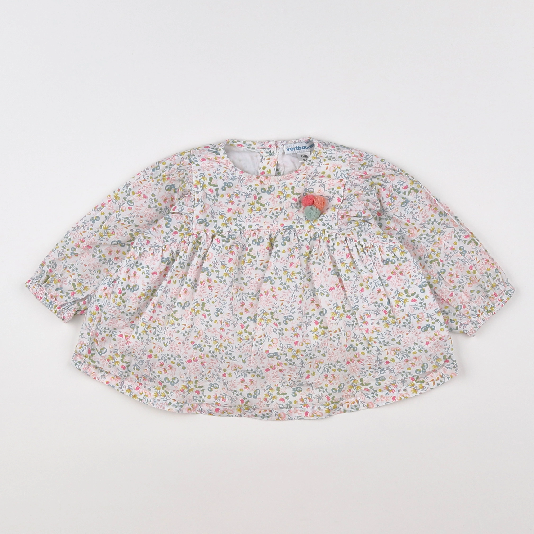 Vertbaudet - blouse multicolore - 9 mois