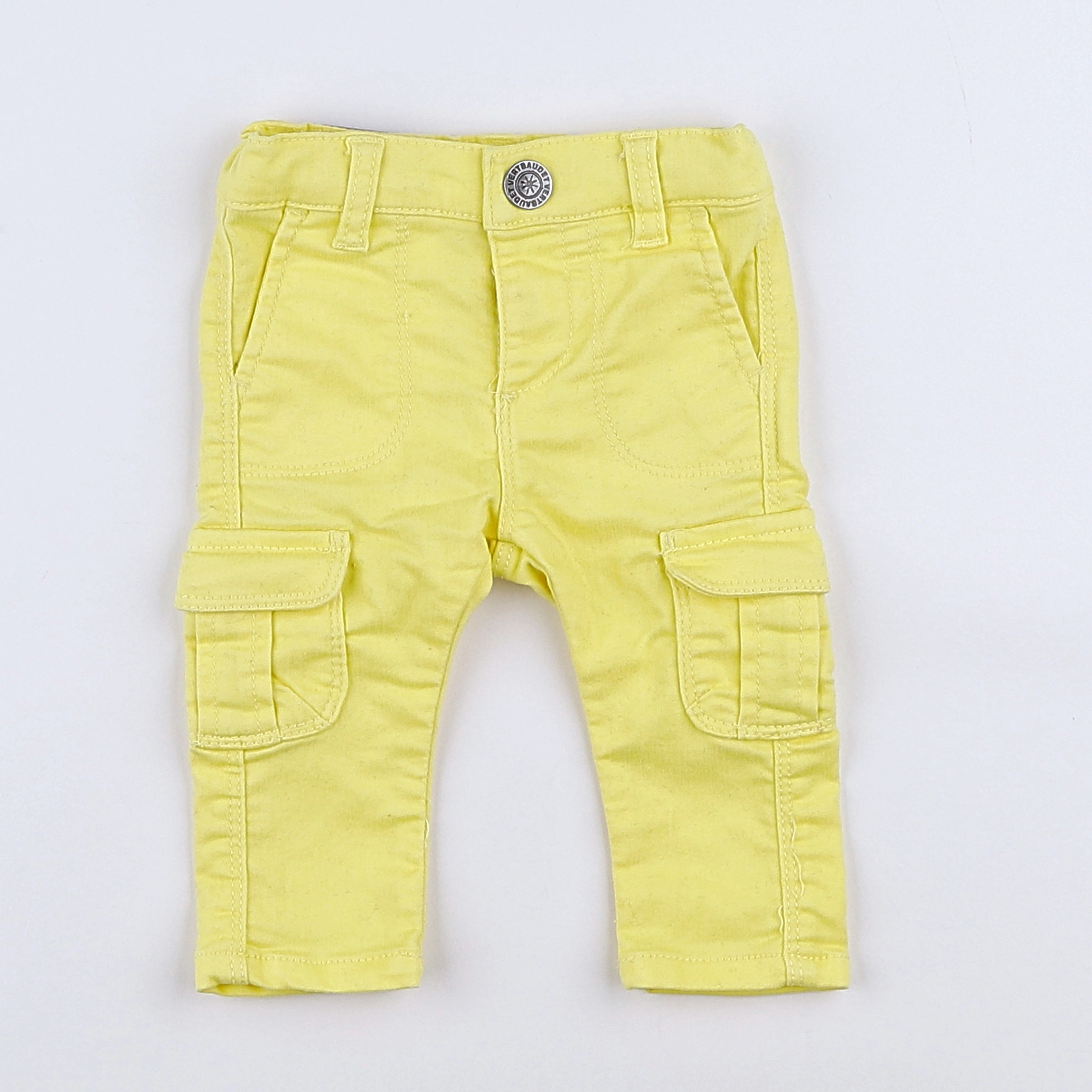 Vertbaudet - pantalon jaune - 3 mois