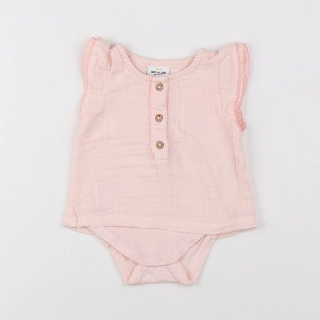 Tape à l'oeil - body vetement rose - 1 mois