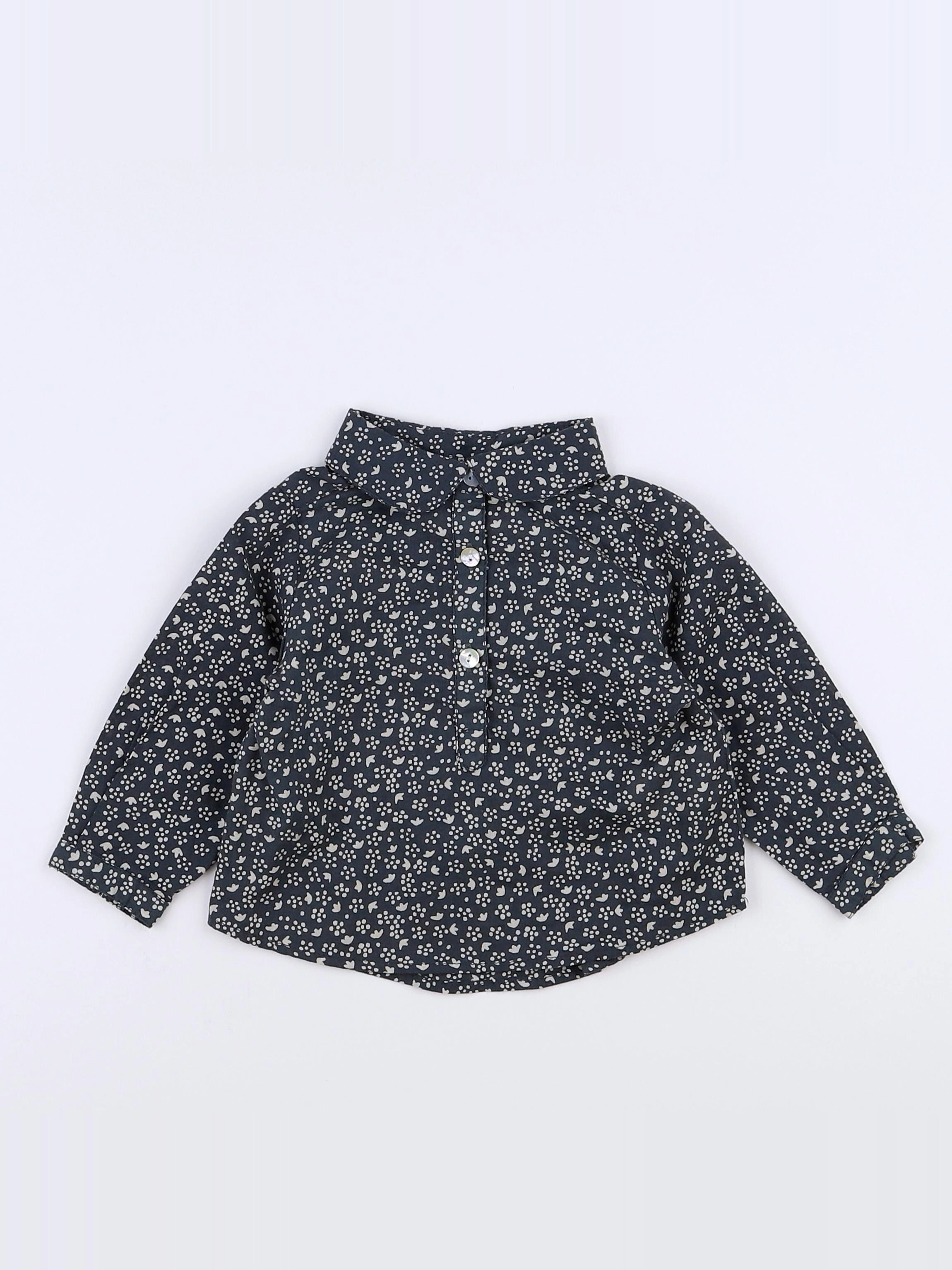 Arsène et les pipelettes - blouse gris - 6 mois
