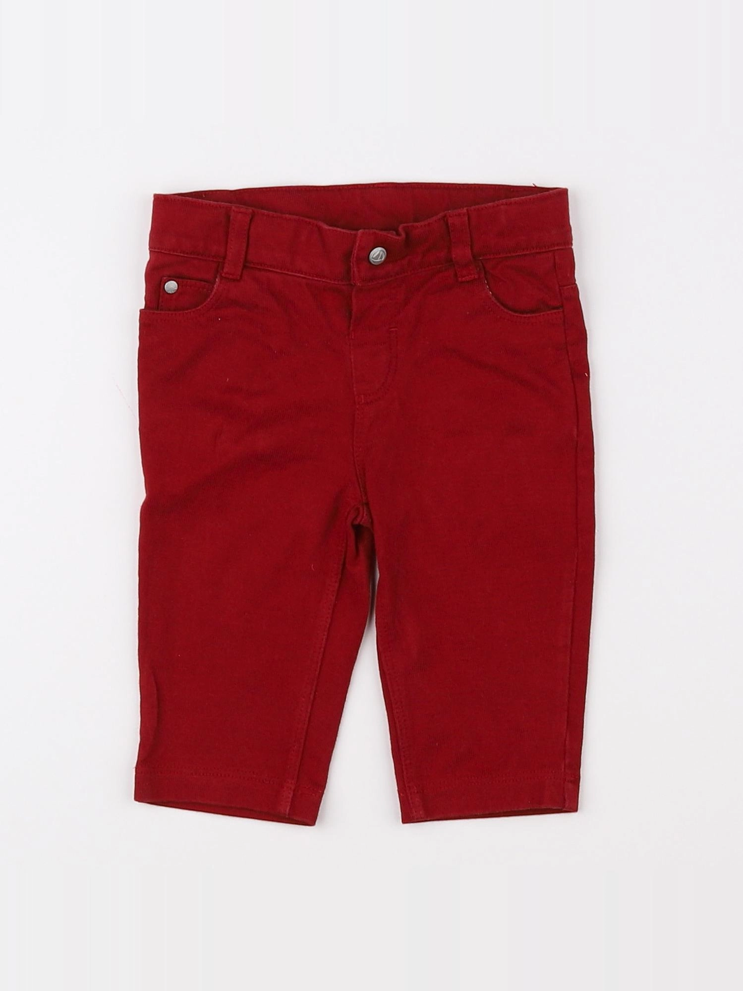 Petit Bateau - pantalon rouge - 3 mois