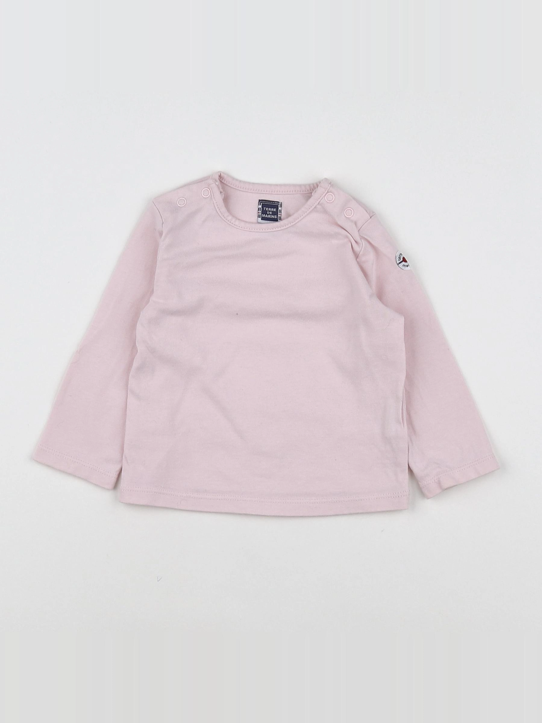 Terre de marins - tee-shirt rose - 6 mois