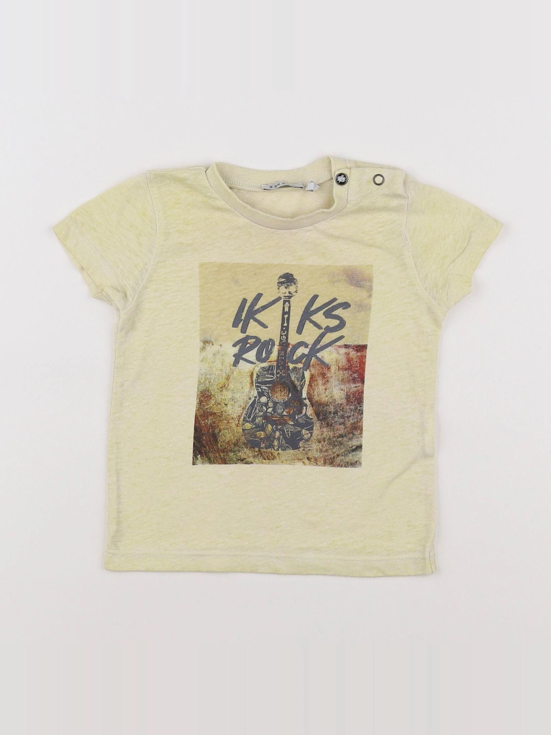 IKKS - tee-shirt jaune - 12 mois