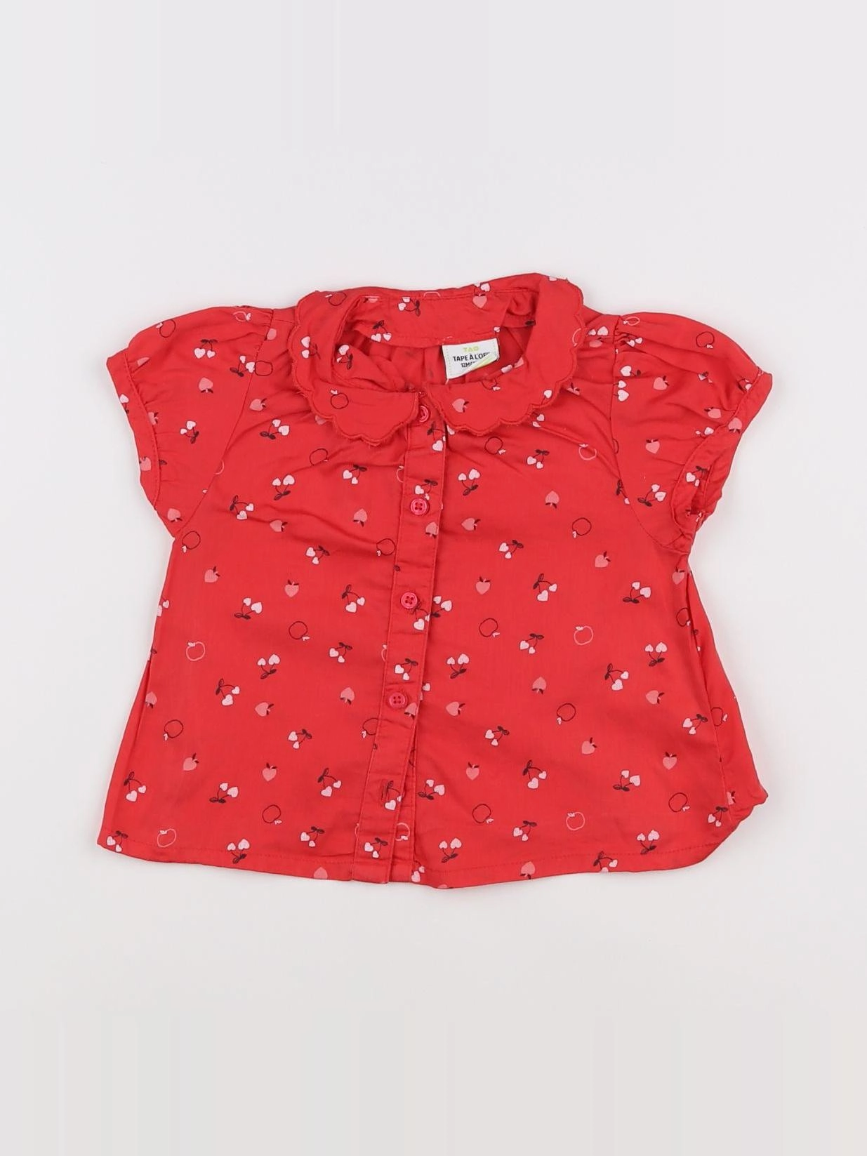 Tape à l'oeil - chemise rouge - 12 mois