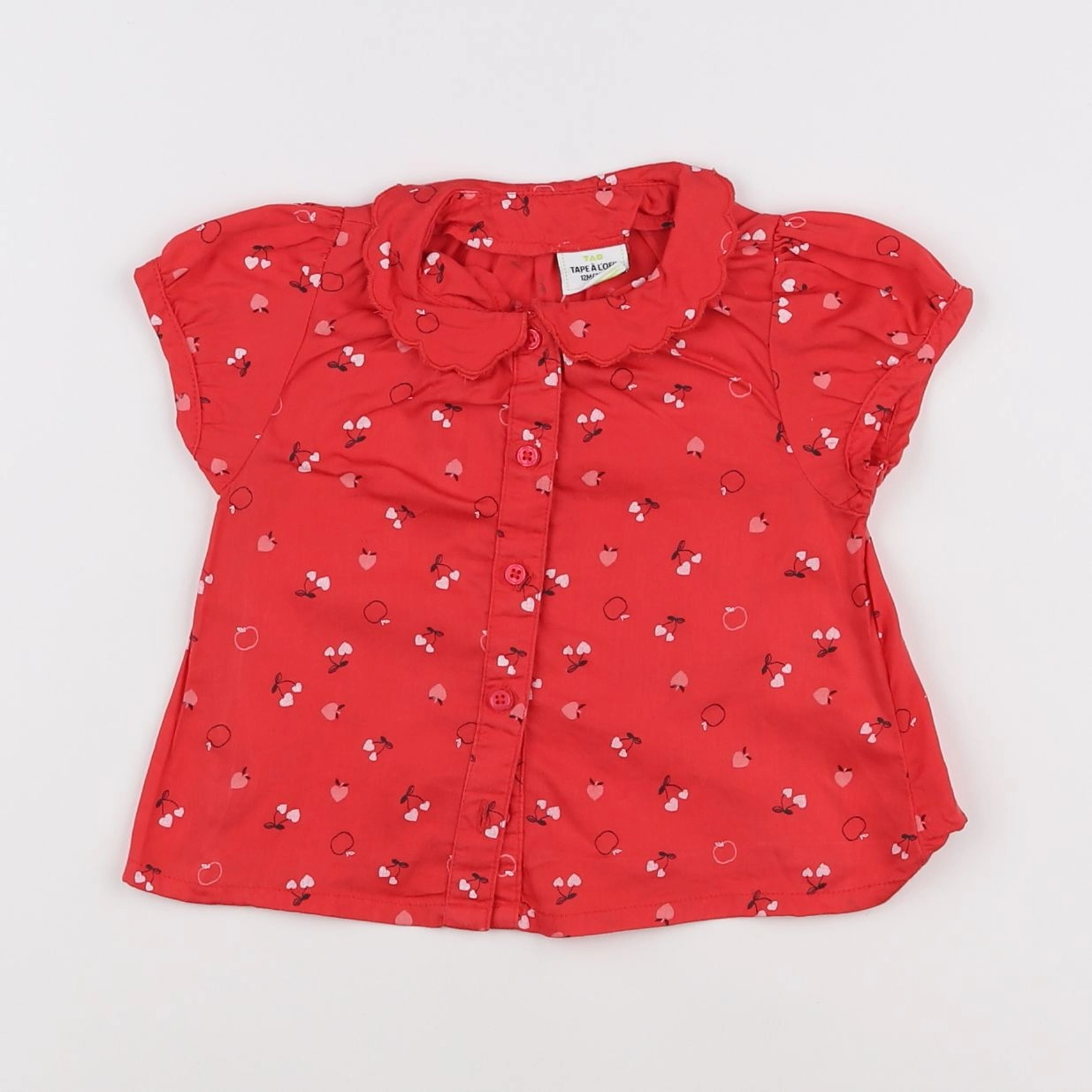 Tape à l'oeil - chemise rouge - 12 mois