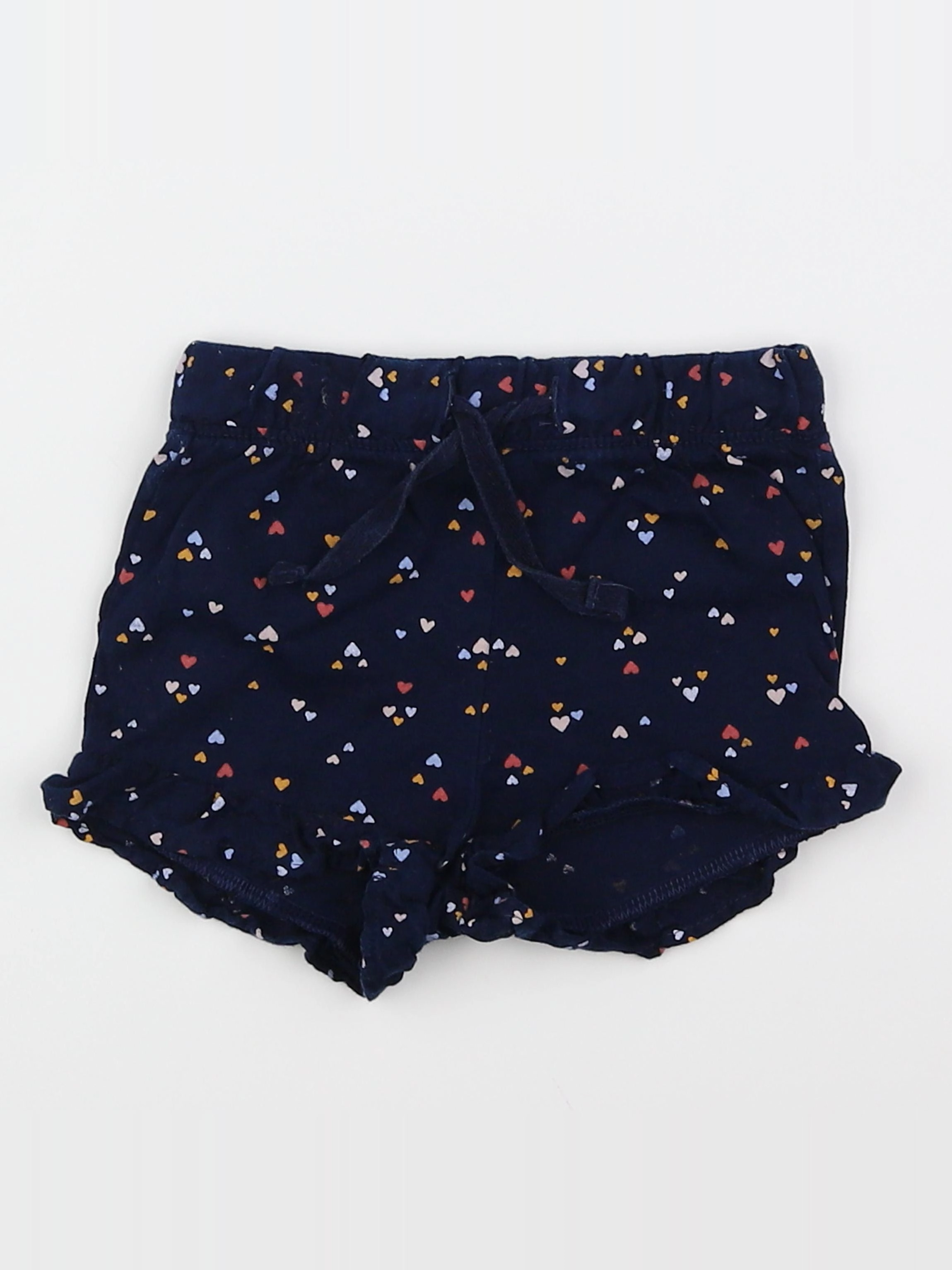 H&M - short bleu - 3/6 mois