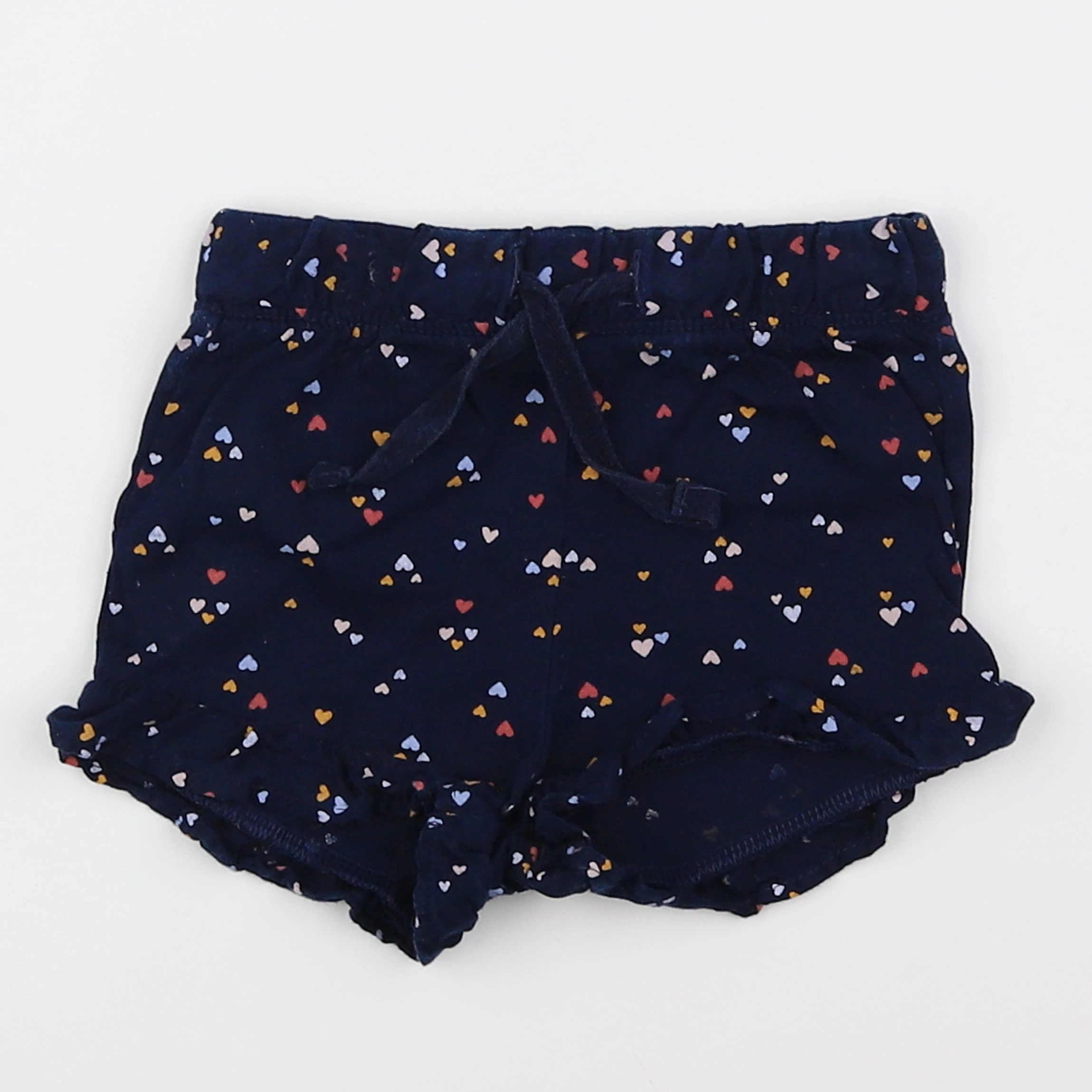 H&M - short bleu - 3/6 mois