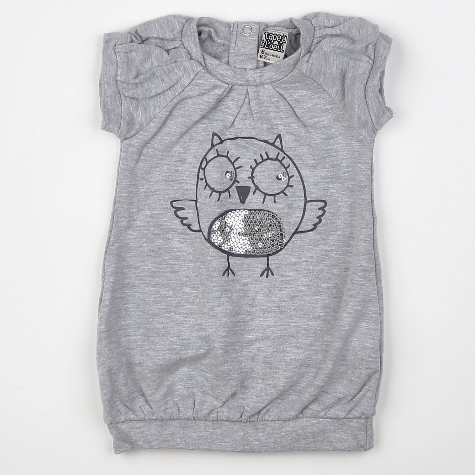Tape à l'oeil - robe gris - 6 mois