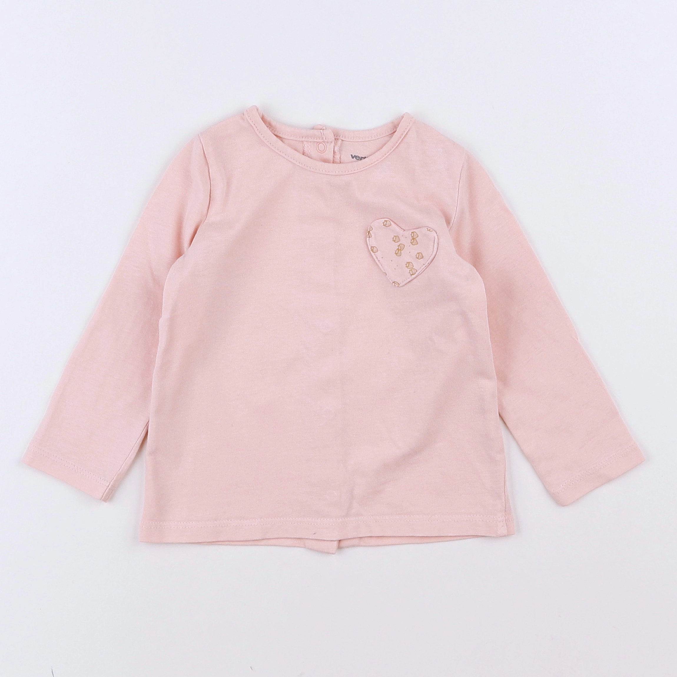 Vertbaudet - tee-shirt rose - 9 mois
