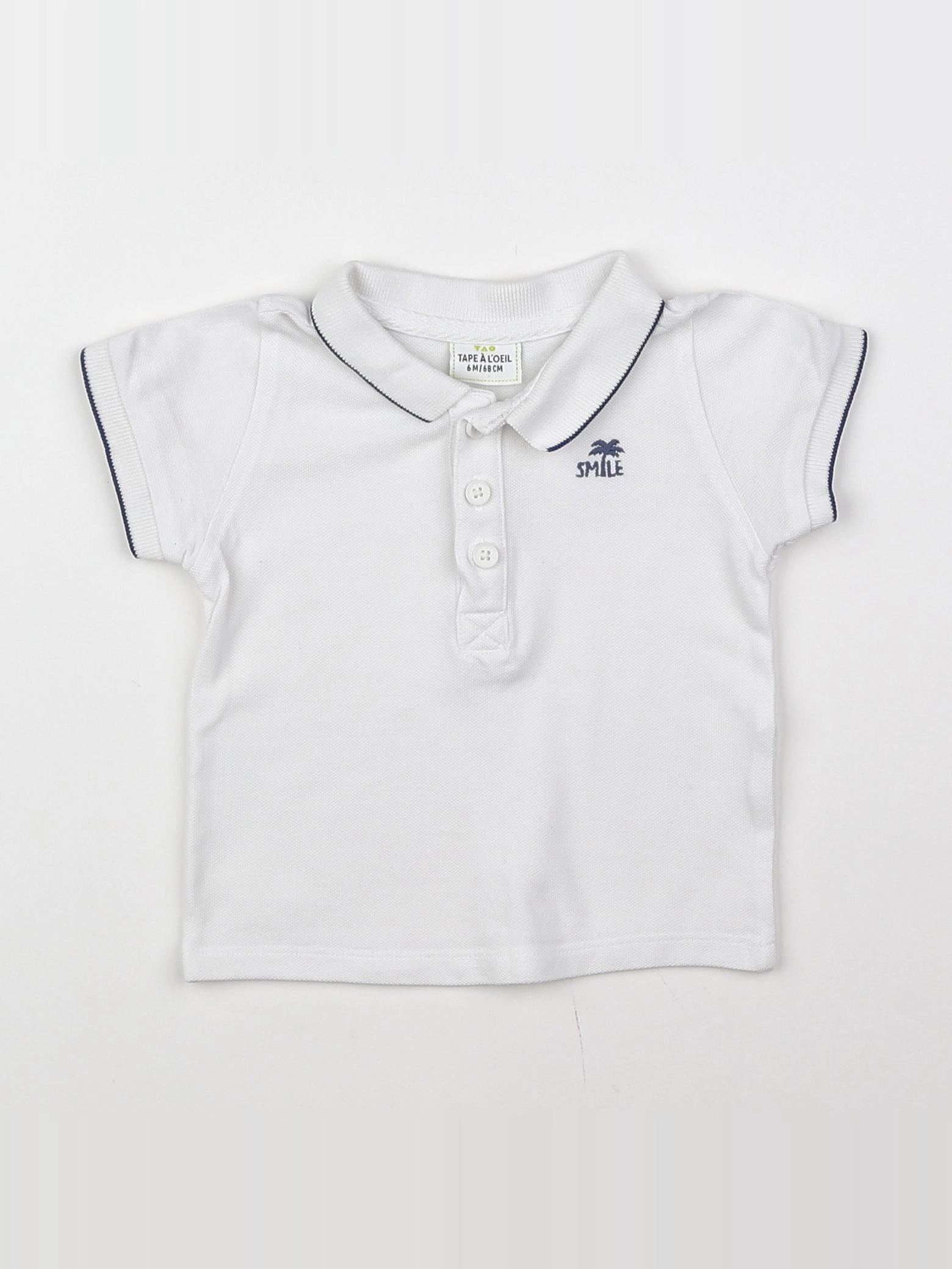 Tape à l'oeil - polo blanc - 6 mois