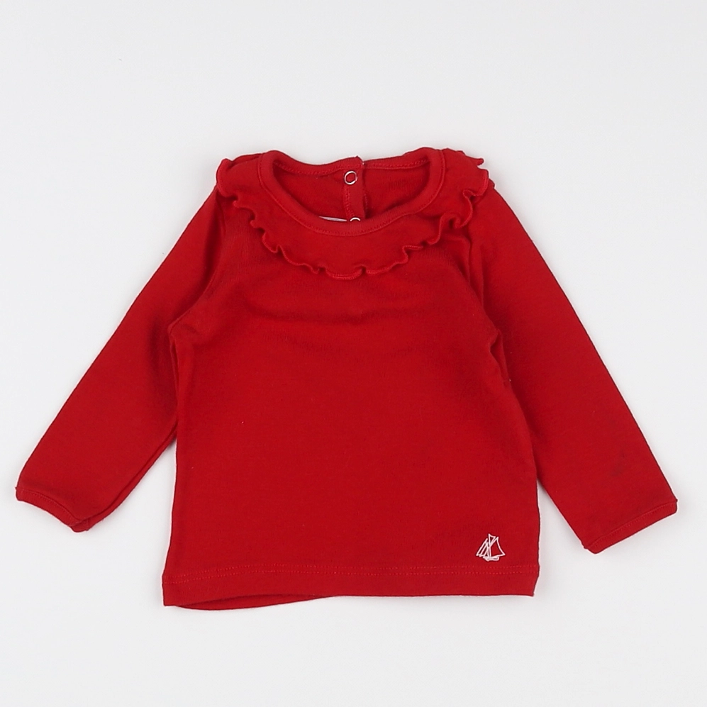 Petit Bateau - tee-shirt rouge - 3 mois