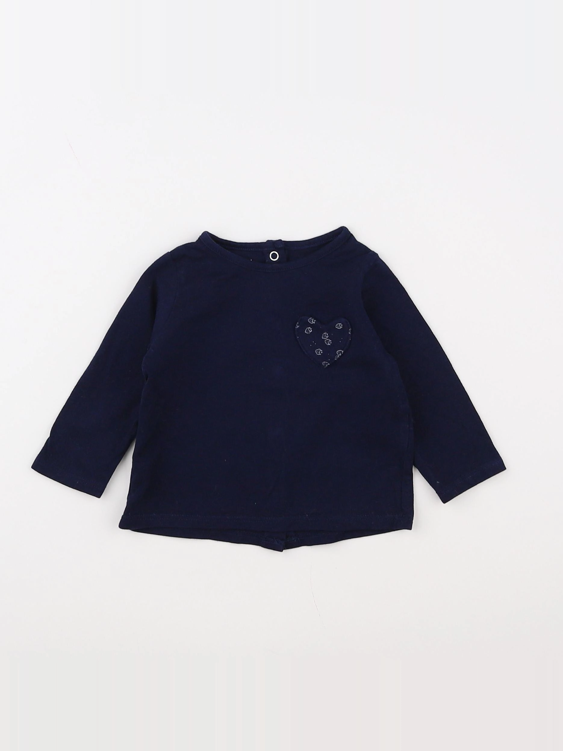 Vertbaudet - tee-shirt bleu - 3 mois