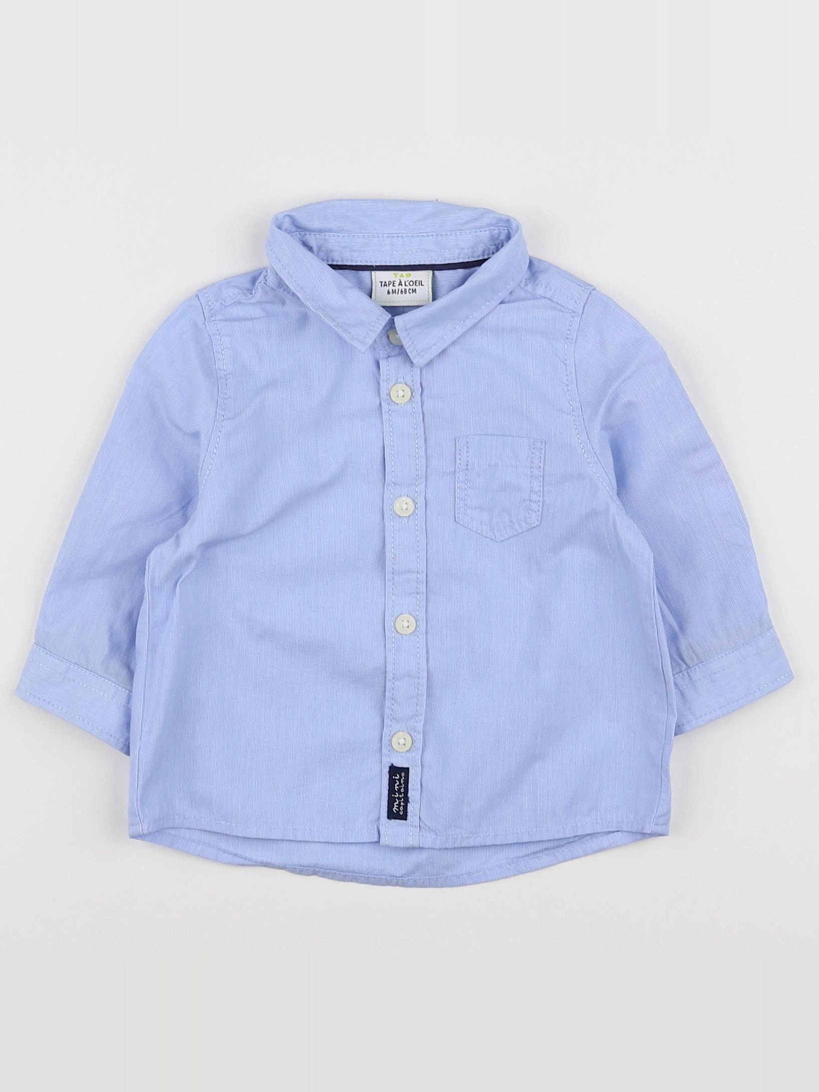 Tape à l'oeil - chemise bleu - 6 mois