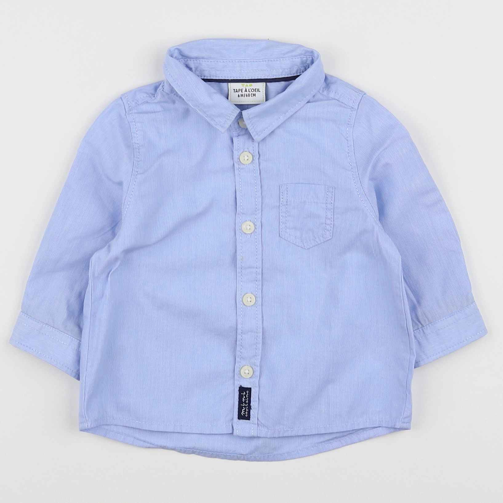 Tape à l'oeil - chemise bleu - 6 mois