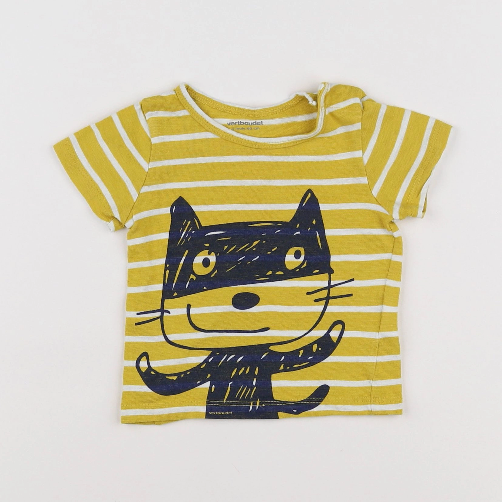 Vertbaudet - tee-shirt jaune - 3 mois