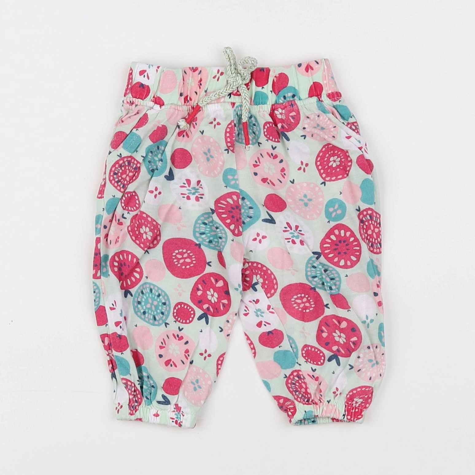Vertbaudet - pantalon rose, vert - 6 mois