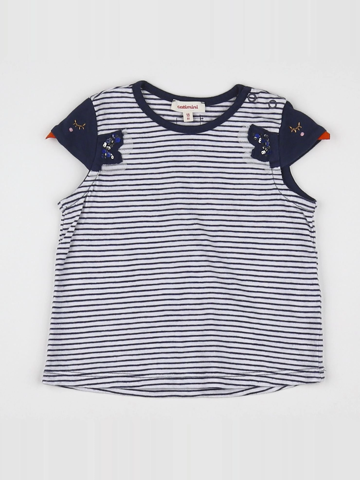 IKKS - tee-shirt bleu - 18 mois
