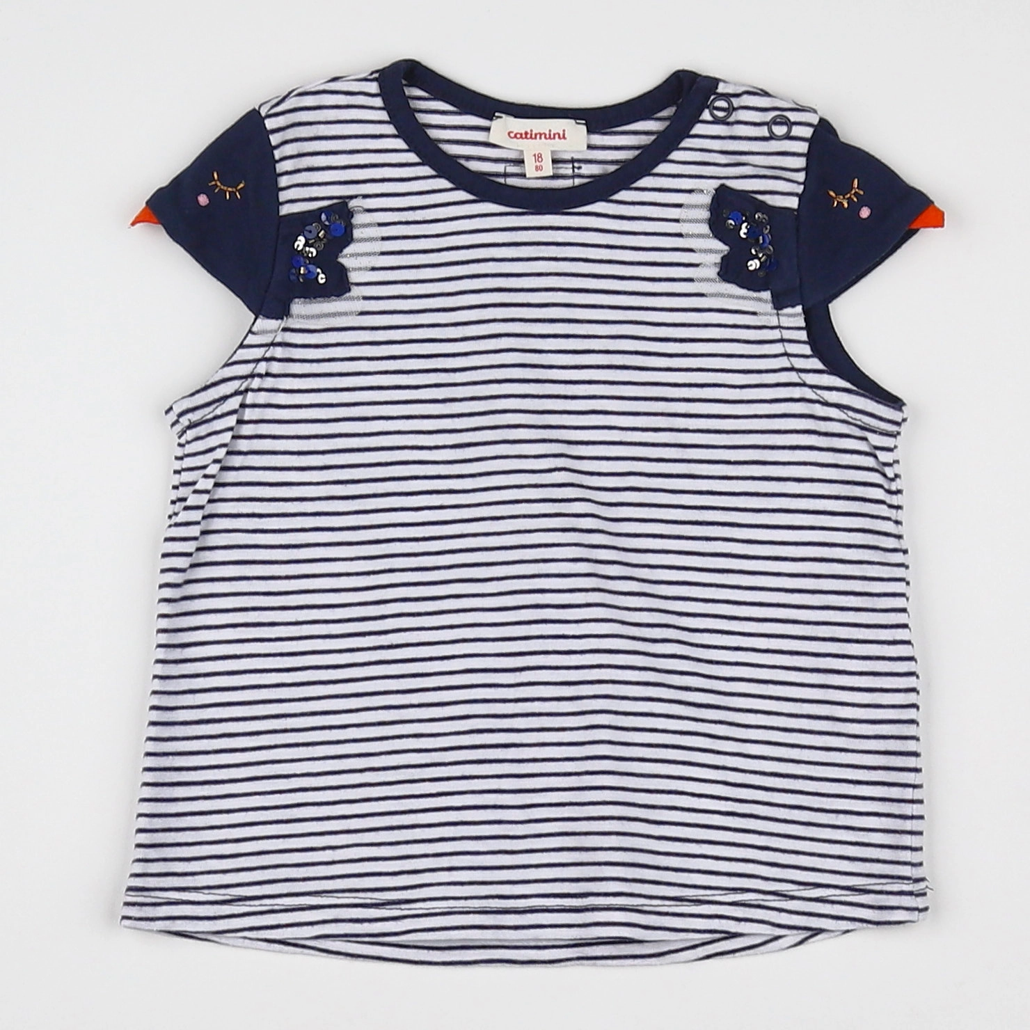 IKKS - tee-shirt bleu - 18 mois