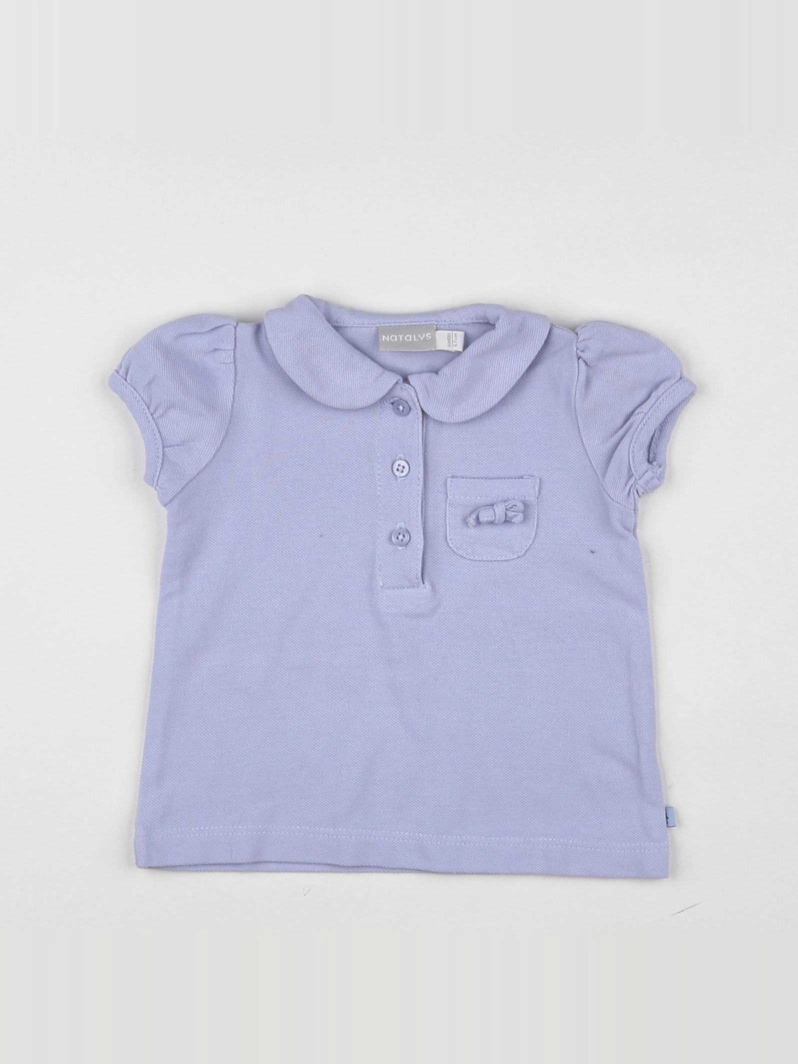 Natalys - polo bleu - 6 mois