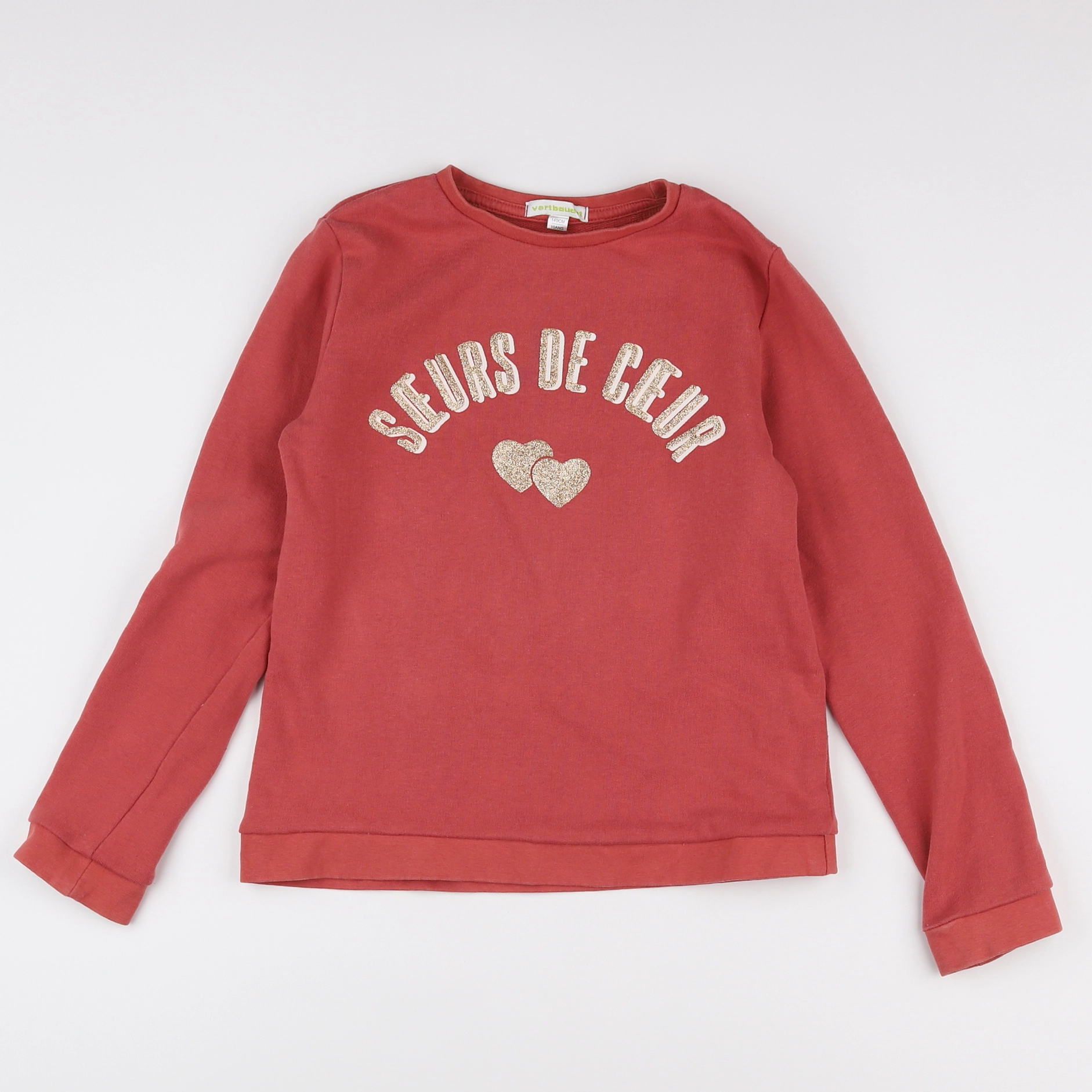 Vertbaudet - sweat rose - 10 ans