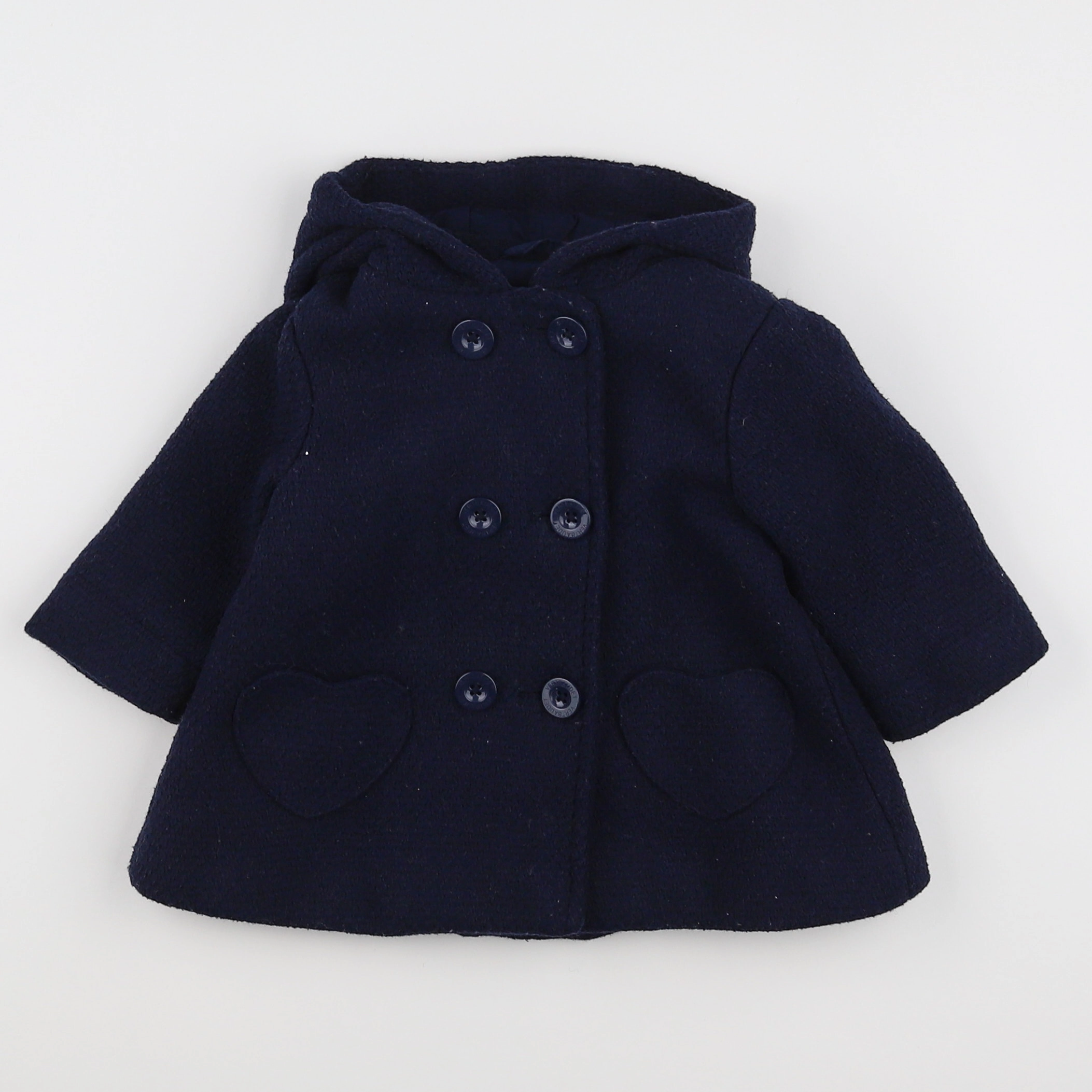 Vertbaudet - manteau bleu - 6 mois