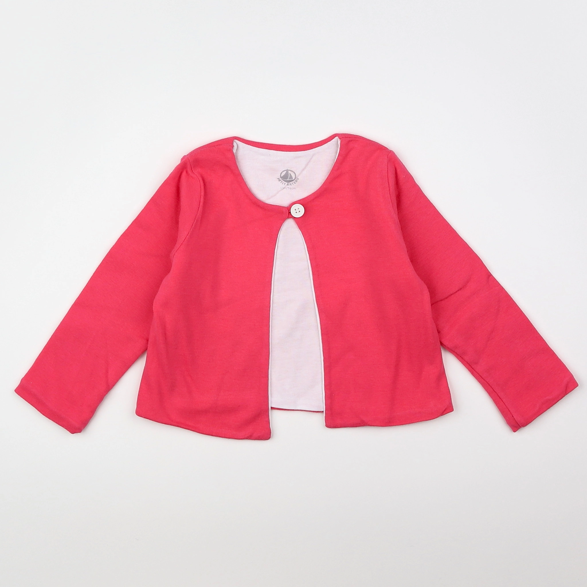 Petit Bateau - sweat rose - 12 mois