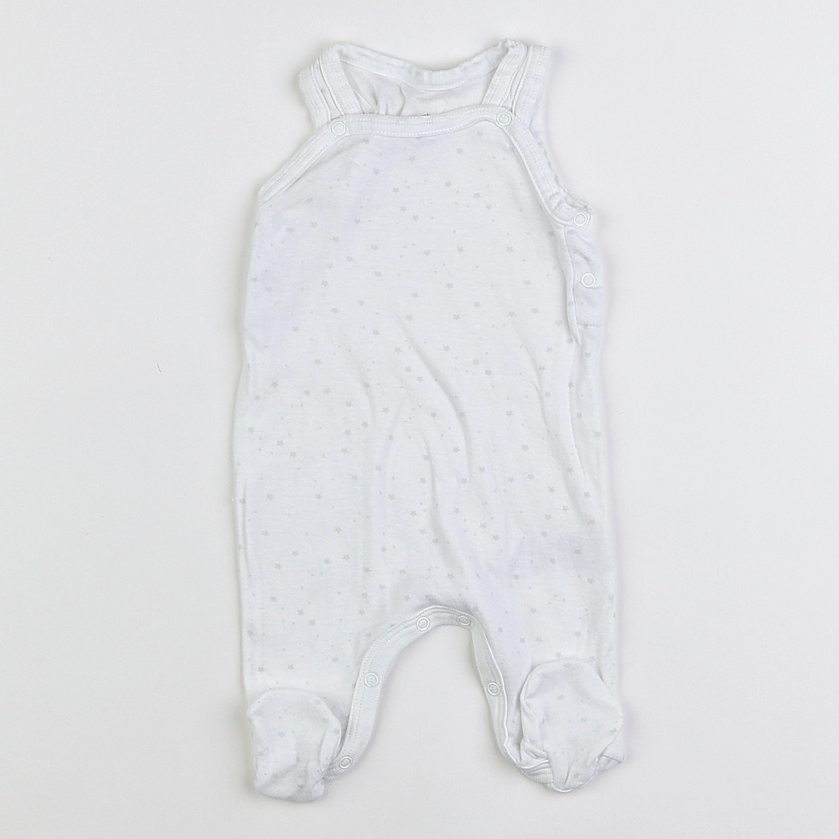 Petit Bateau - pyjama coton blanc - 0 mois