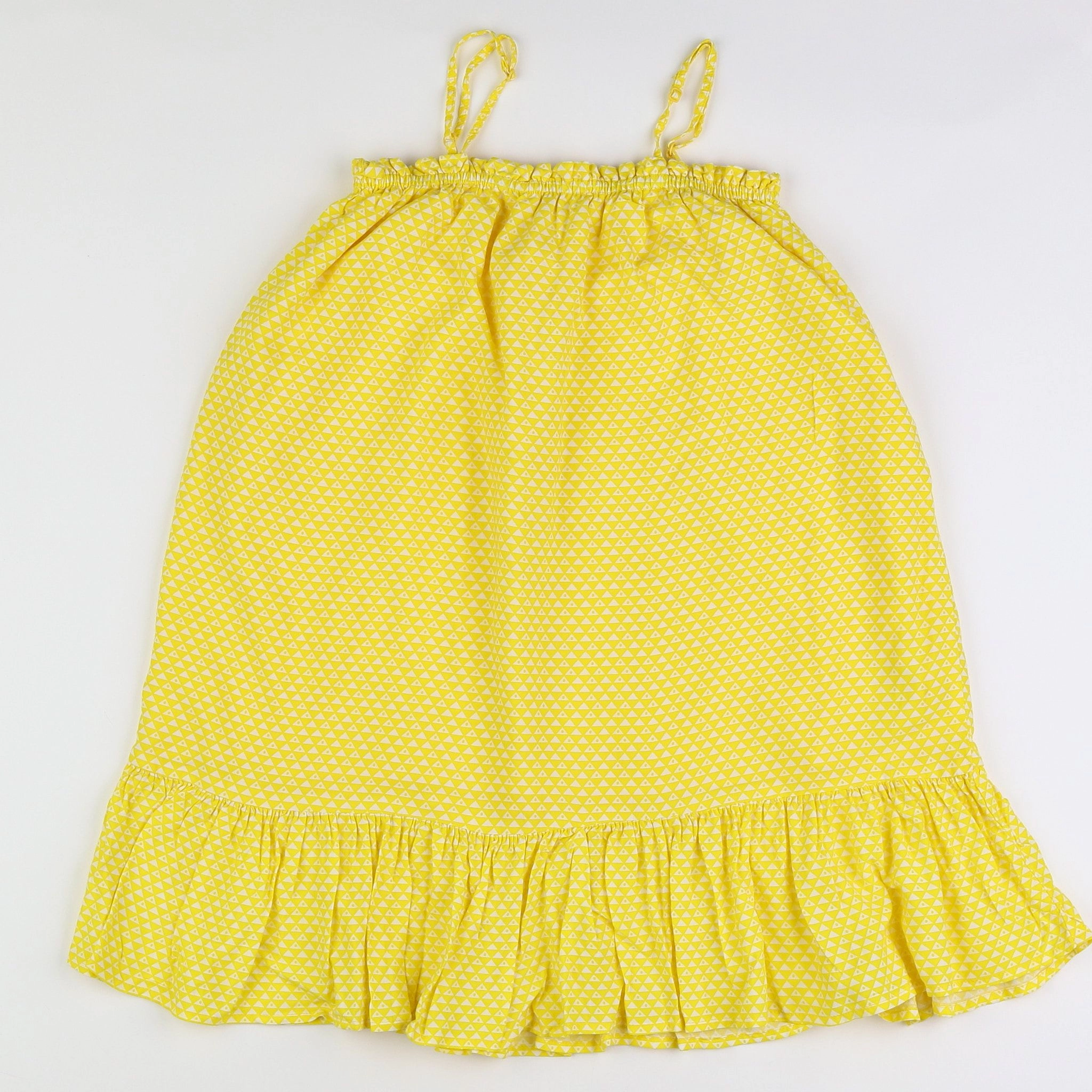 Vertbaudet - robe blanc, jaune - 8 ans