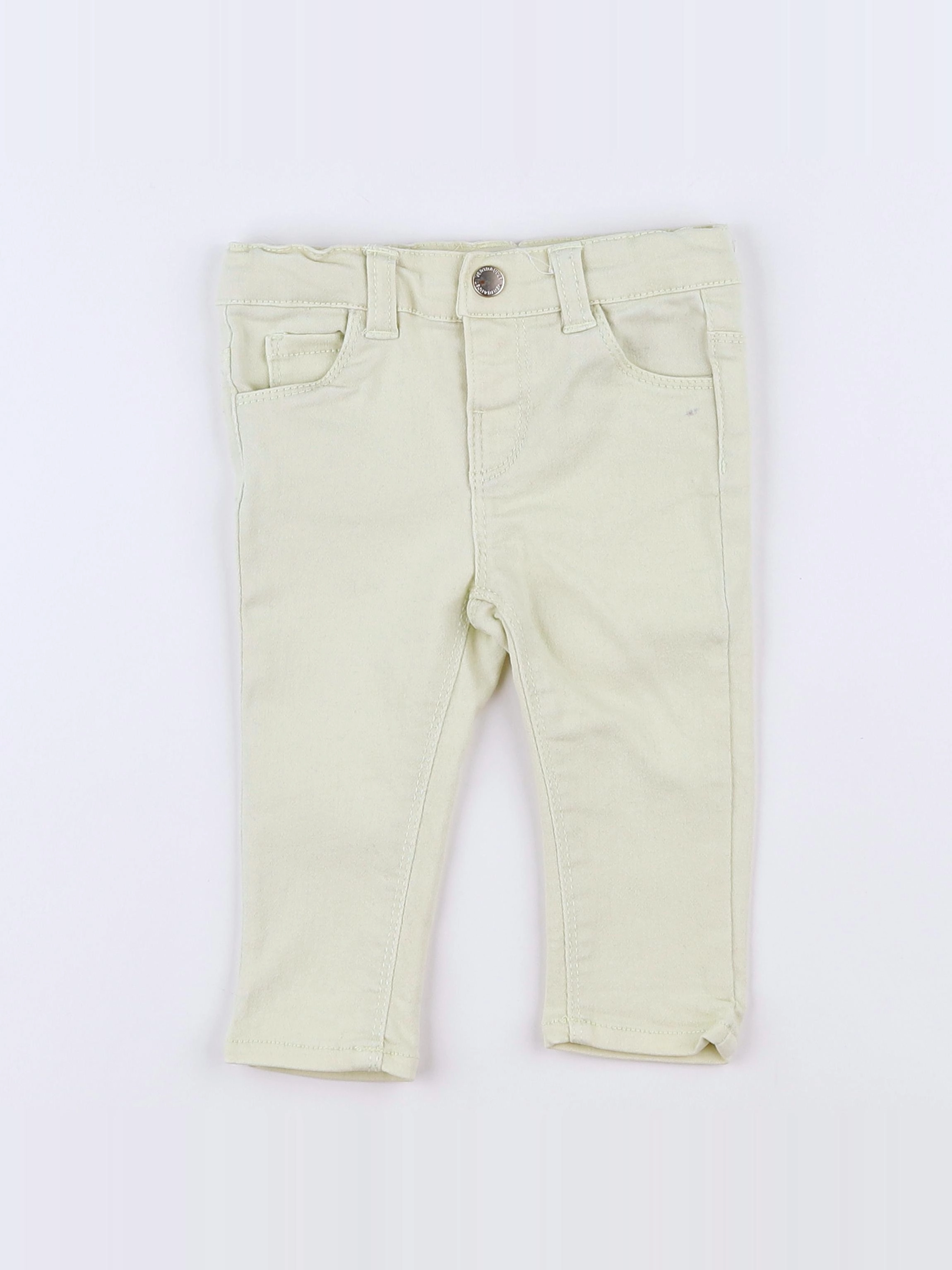 Vertbaudet - pantalon jaune - 9 mois