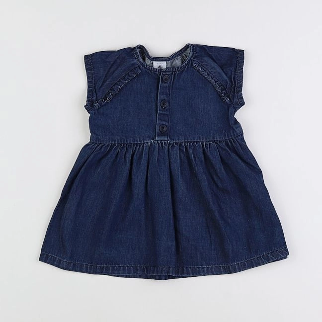 Petit Bateau - robe bleu - 12 mois