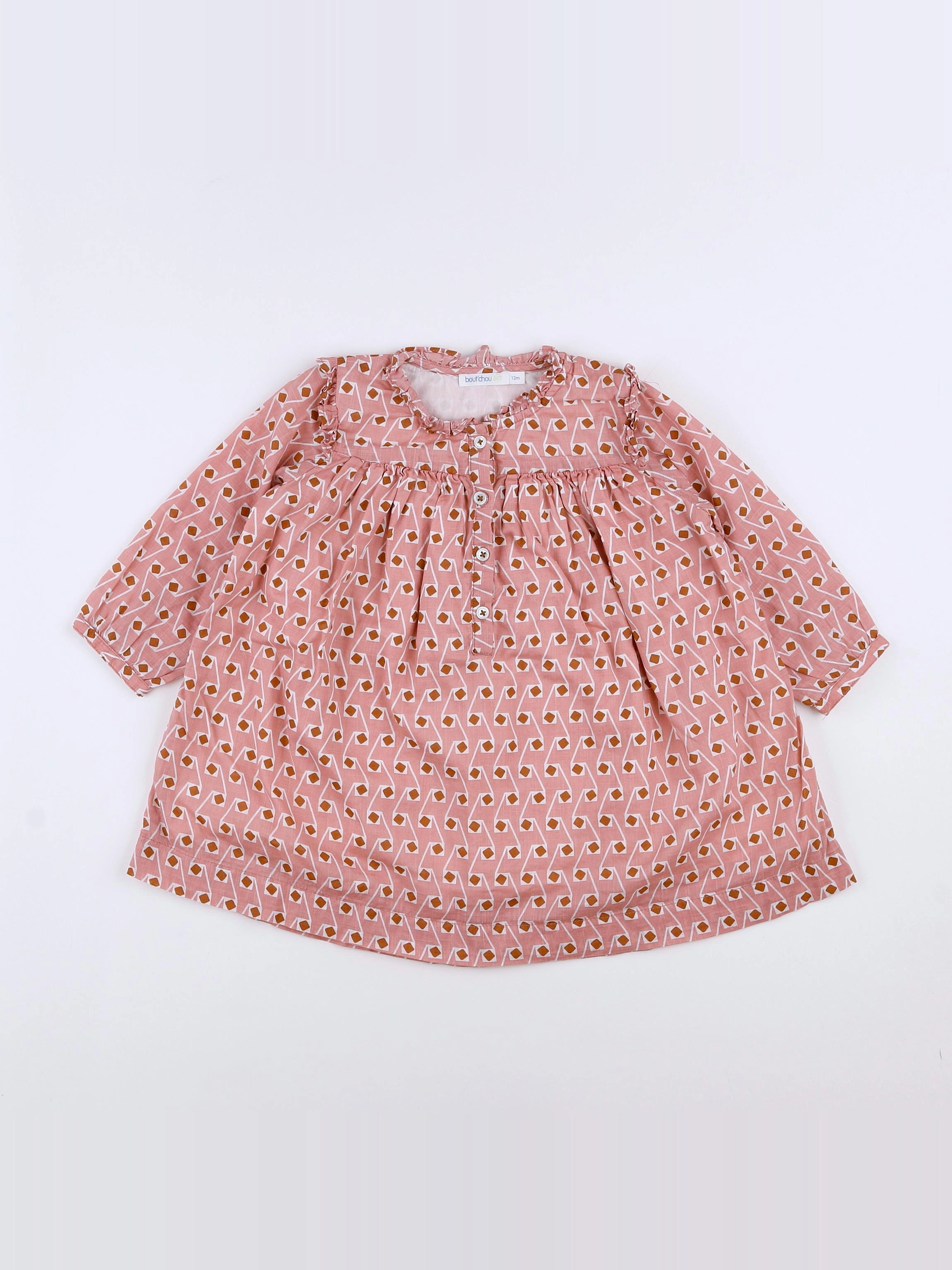 Boutchou - robe rose - 12 mois