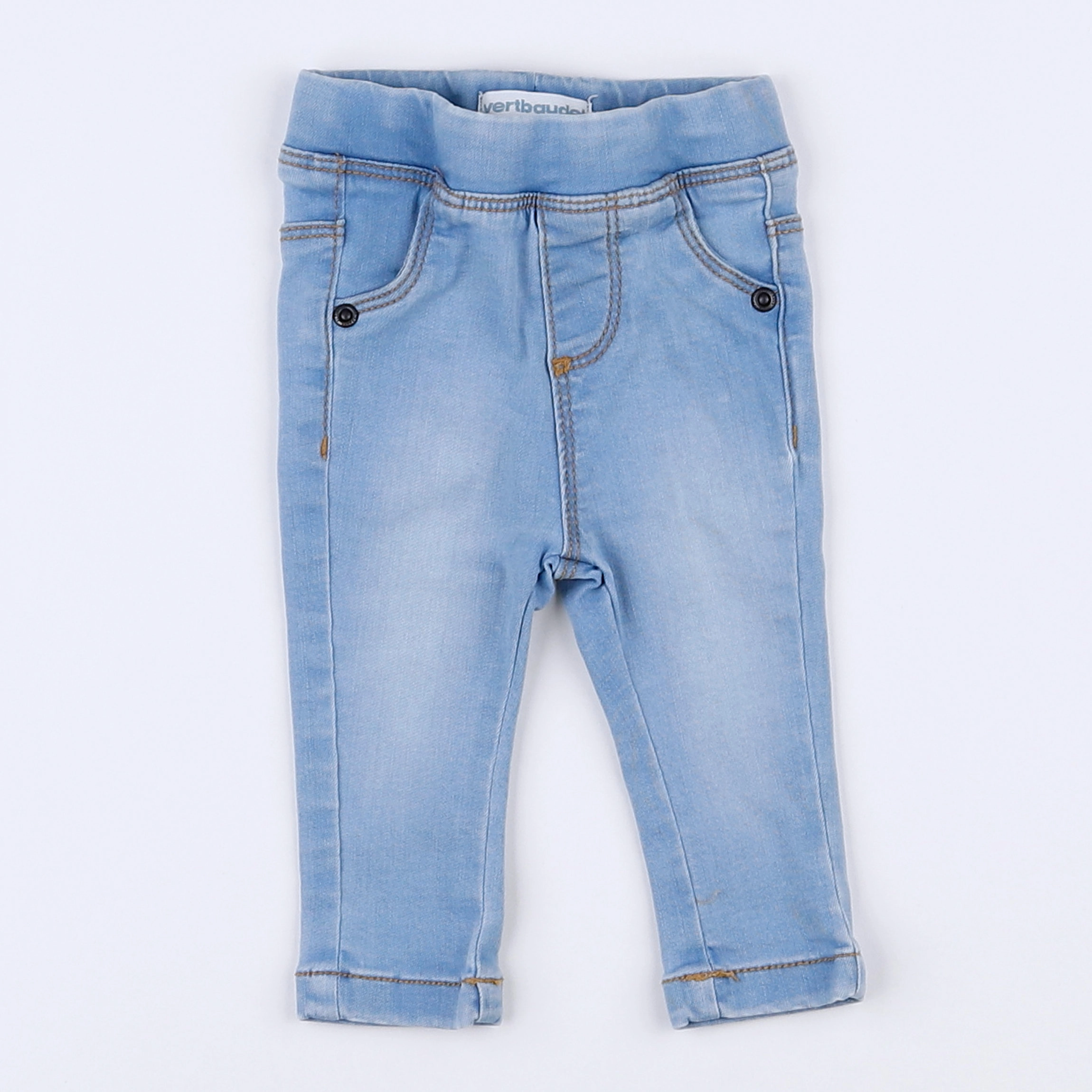 Vertbaudet - jegging bleu - 3 mois