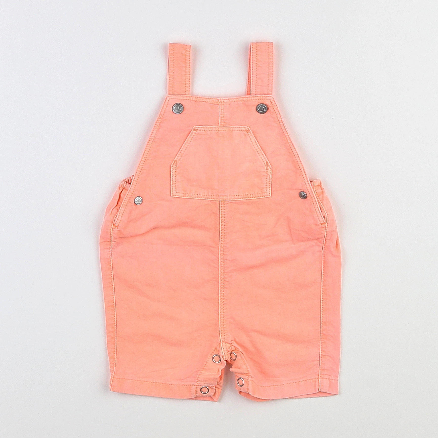 Petit Bateau - salopette orange fluo - 3 mois