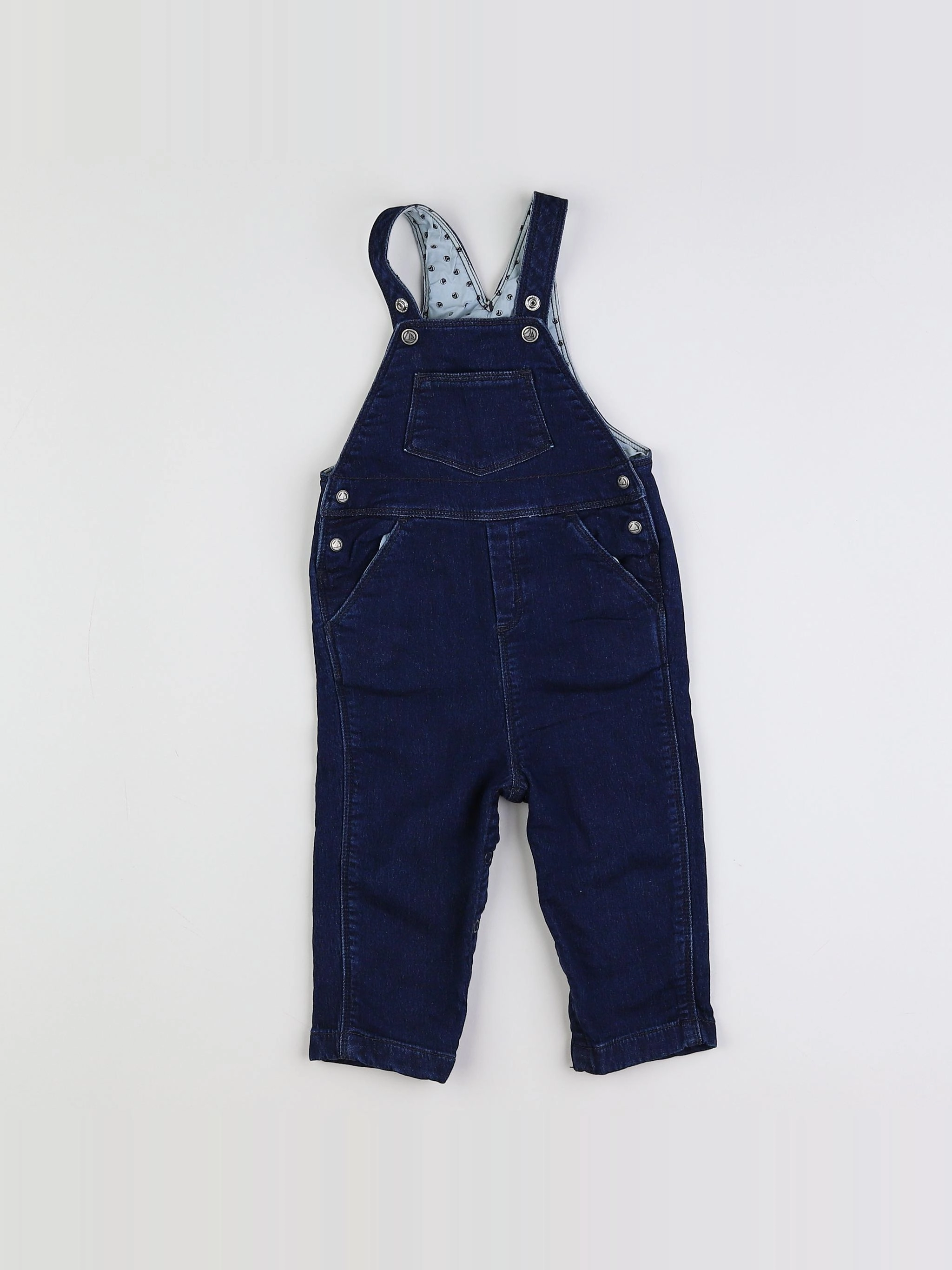 Petit Bateau - salopette bleu - 12 mois