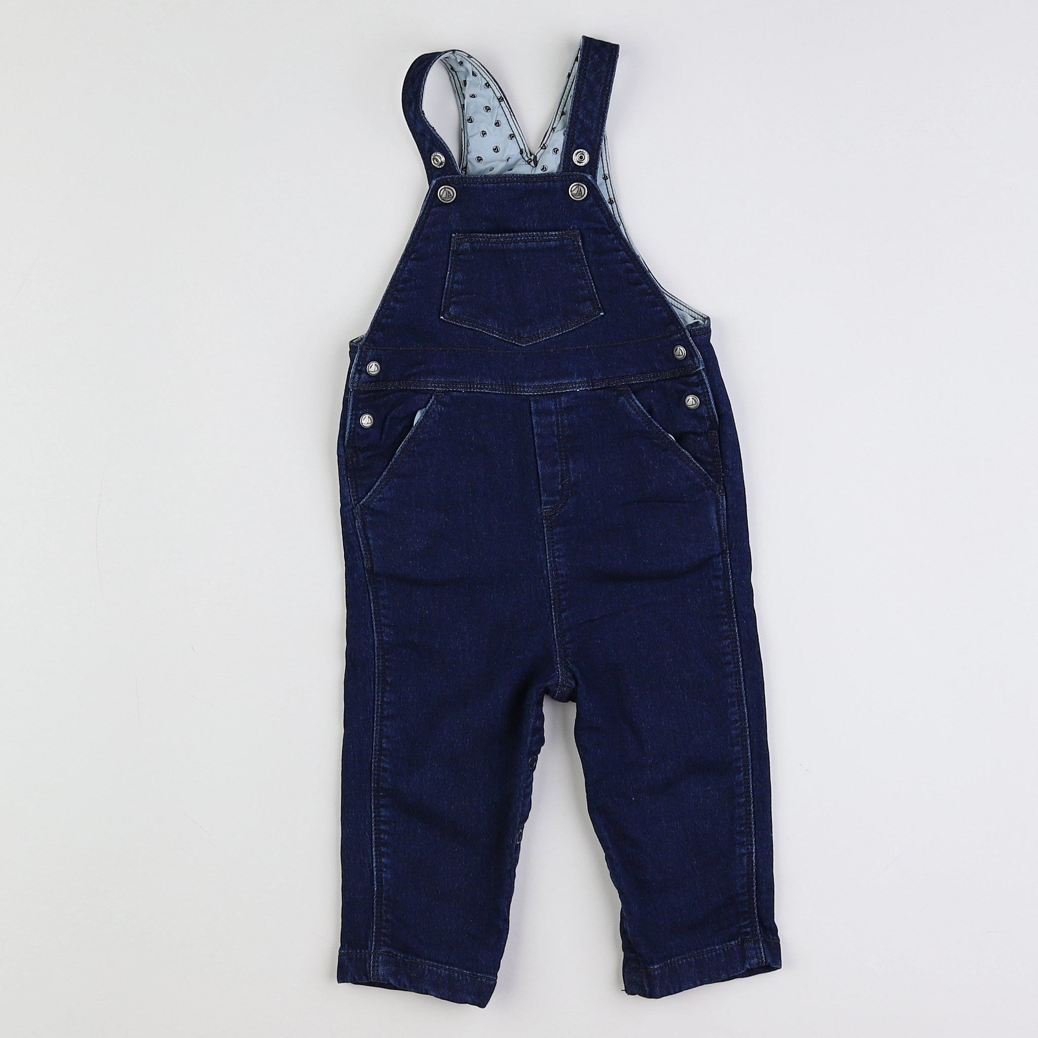 Petit Bateau - salopette bleu - 12 mois