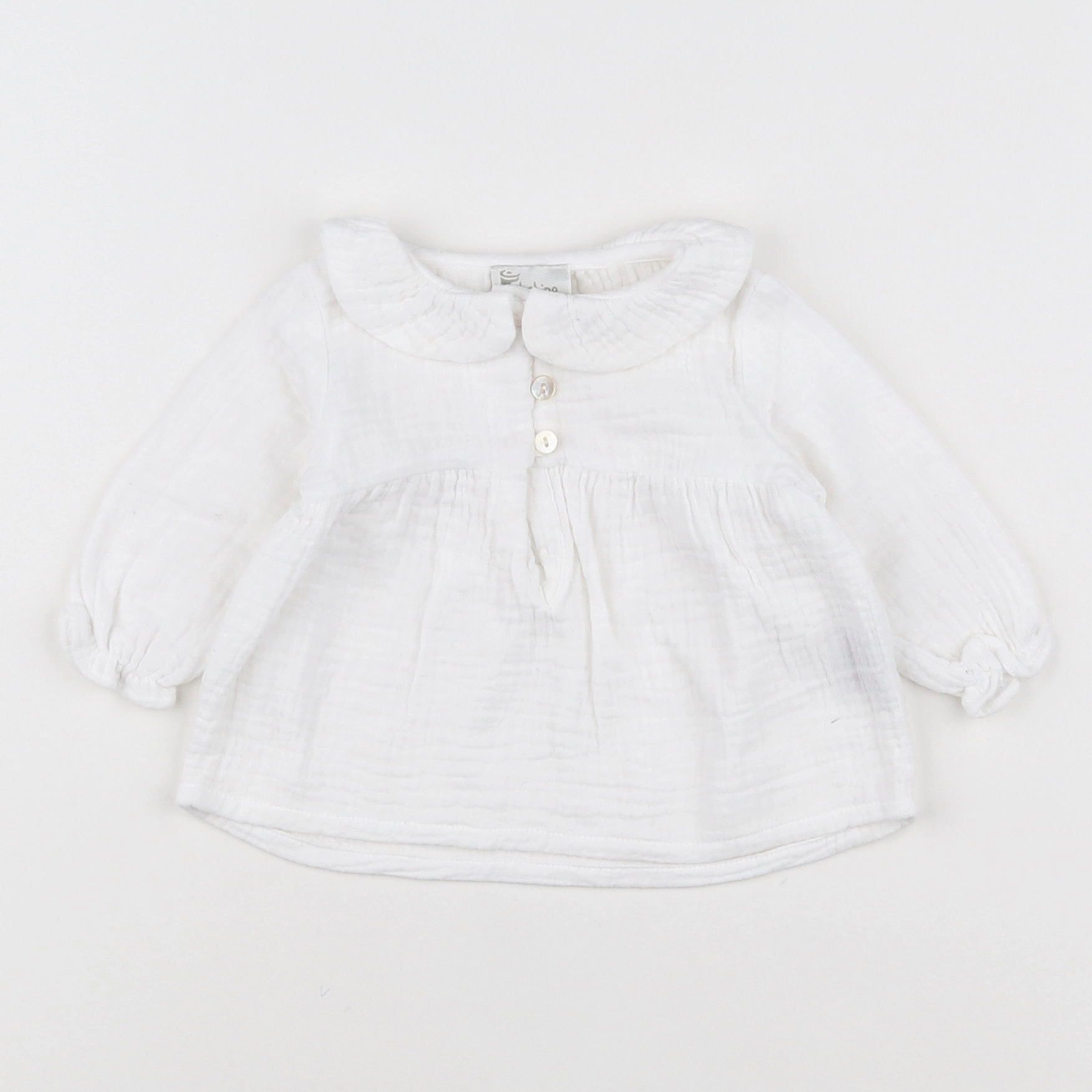 Bobine - blouse blanc - 3 mois