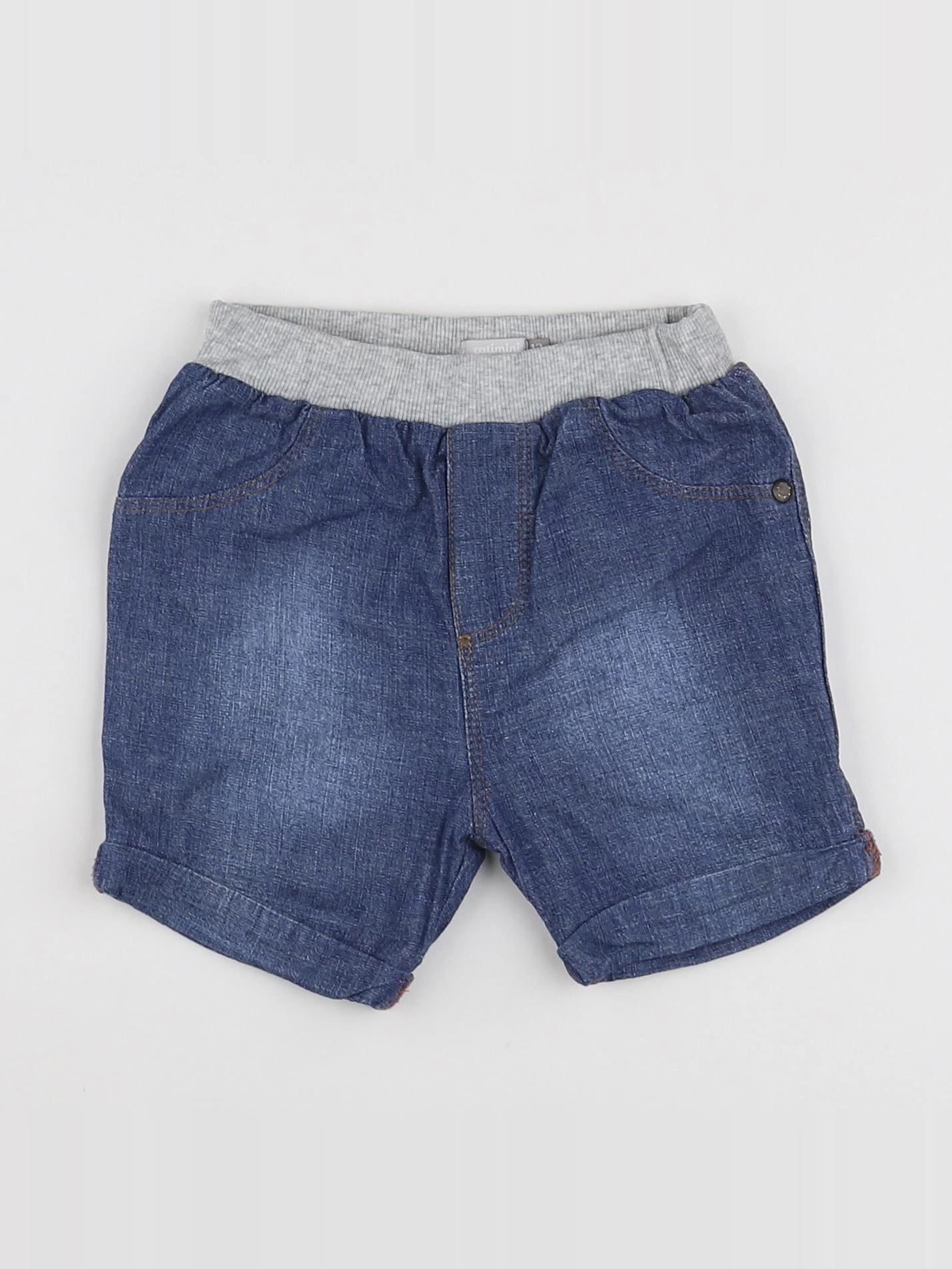 Catimini - short bleu, gris - 12 mois