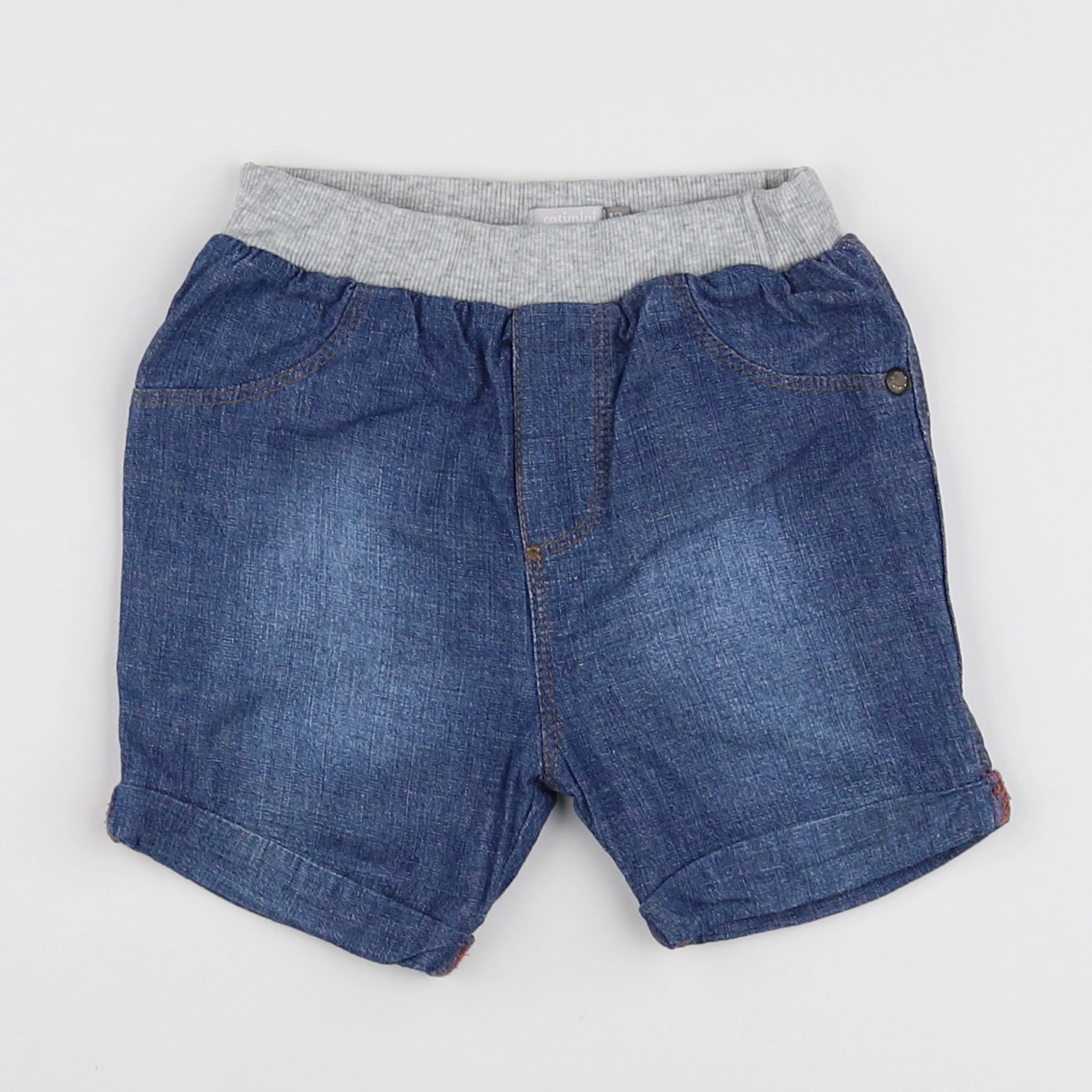 Catimini - short bleu, gris - 12 mois