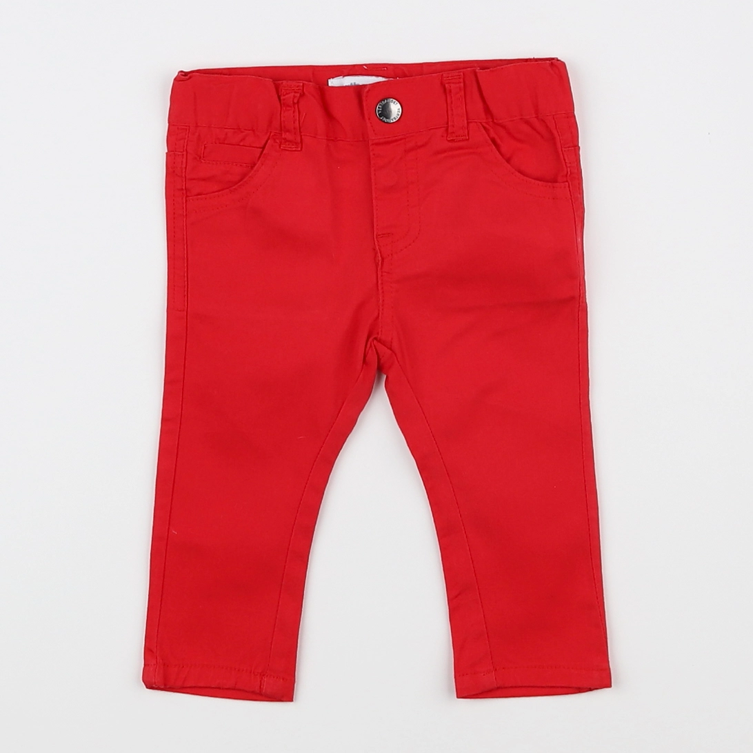 Vertbaudet - pantalon rouge - 6 mois