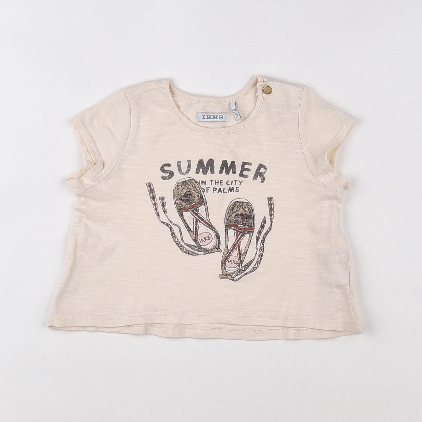 IKKS - tee-shirt beige - 12 mois