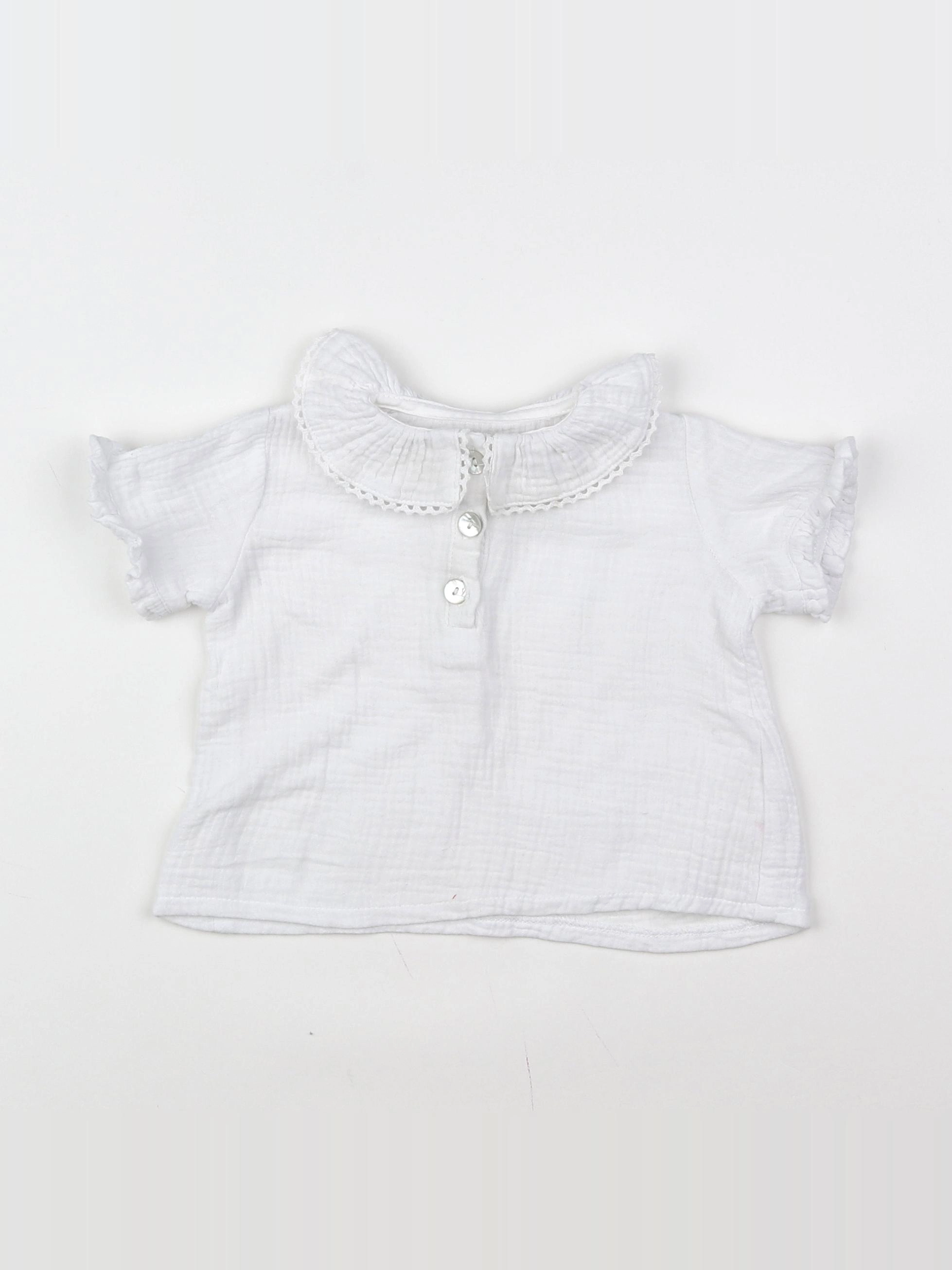 Frangin Frangine - blouse blanc - 6/9 mois