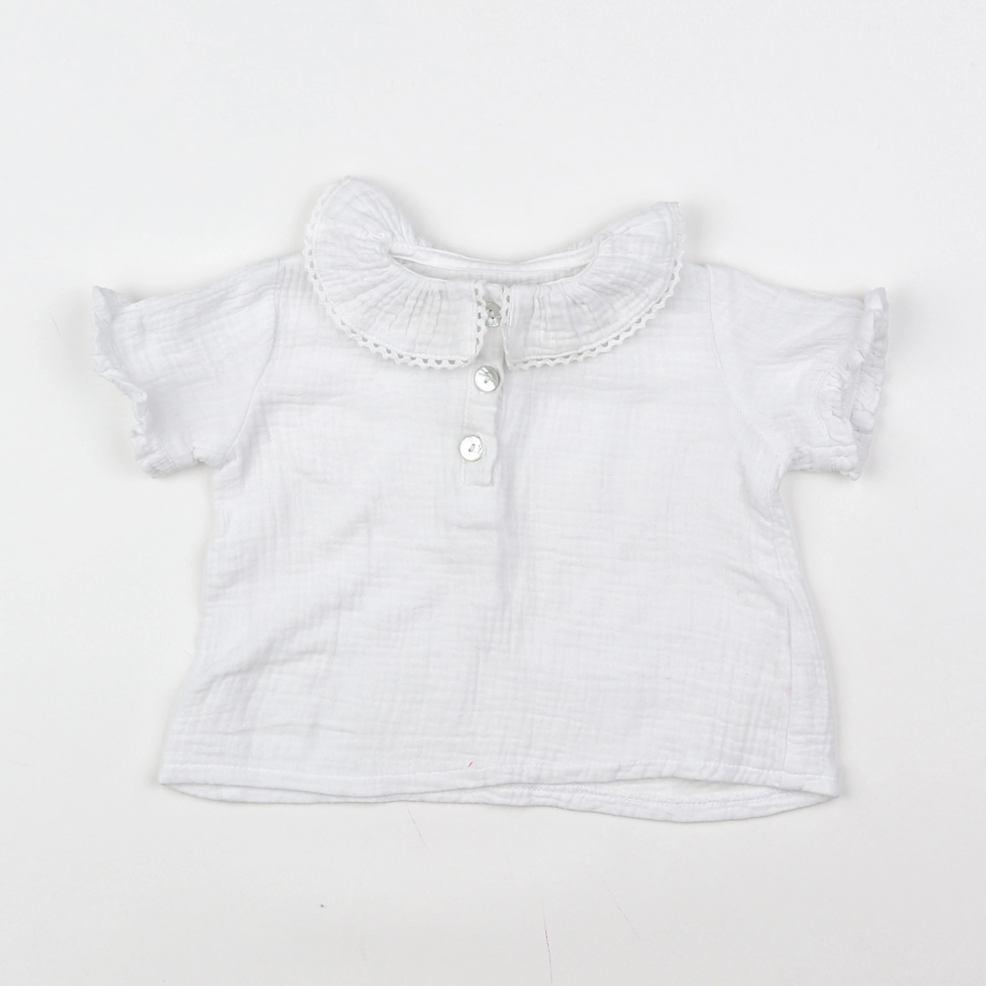 Frangin Frangine - blouse blanc - 6/9 mois