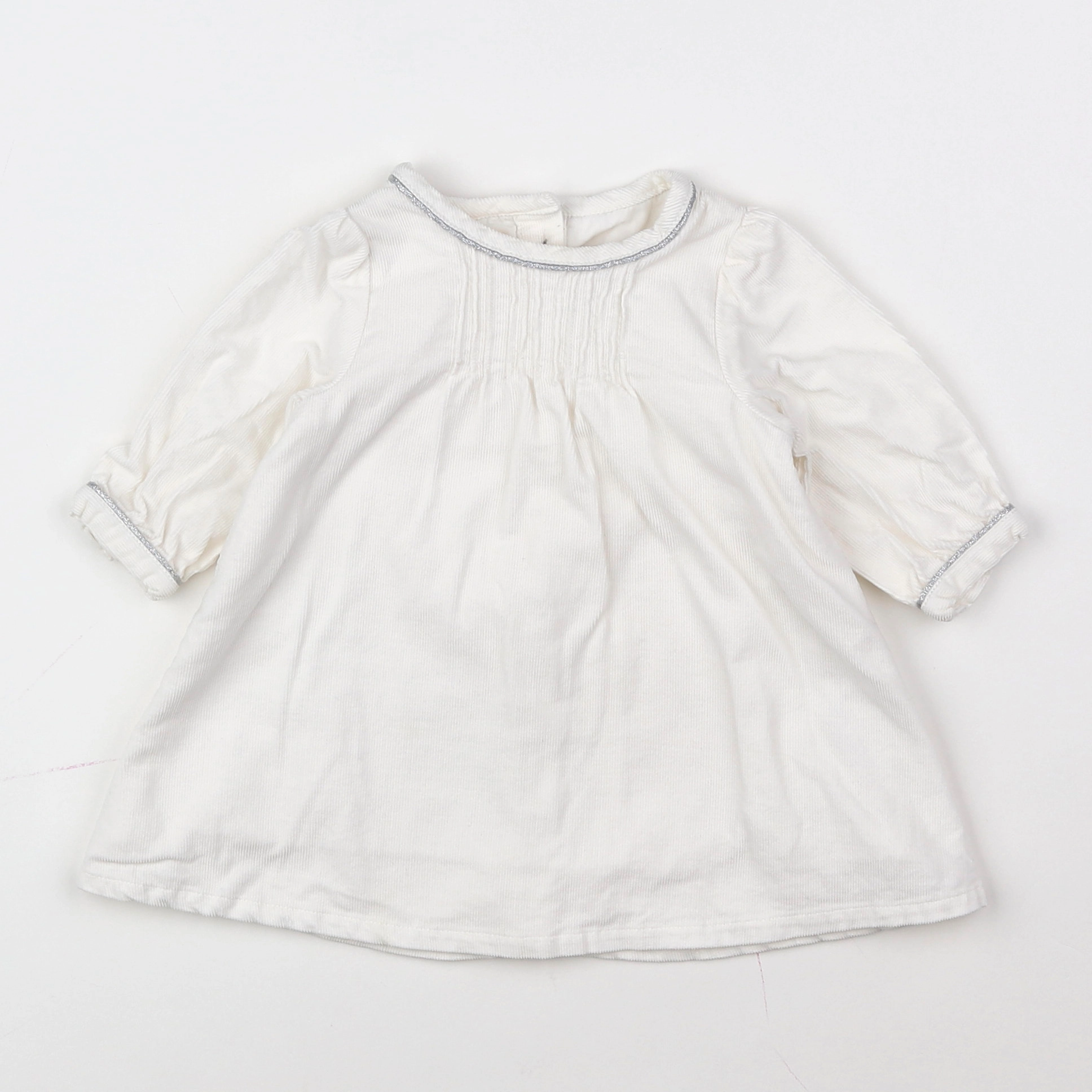 Petit Bateau - robe blanc - 3 mois