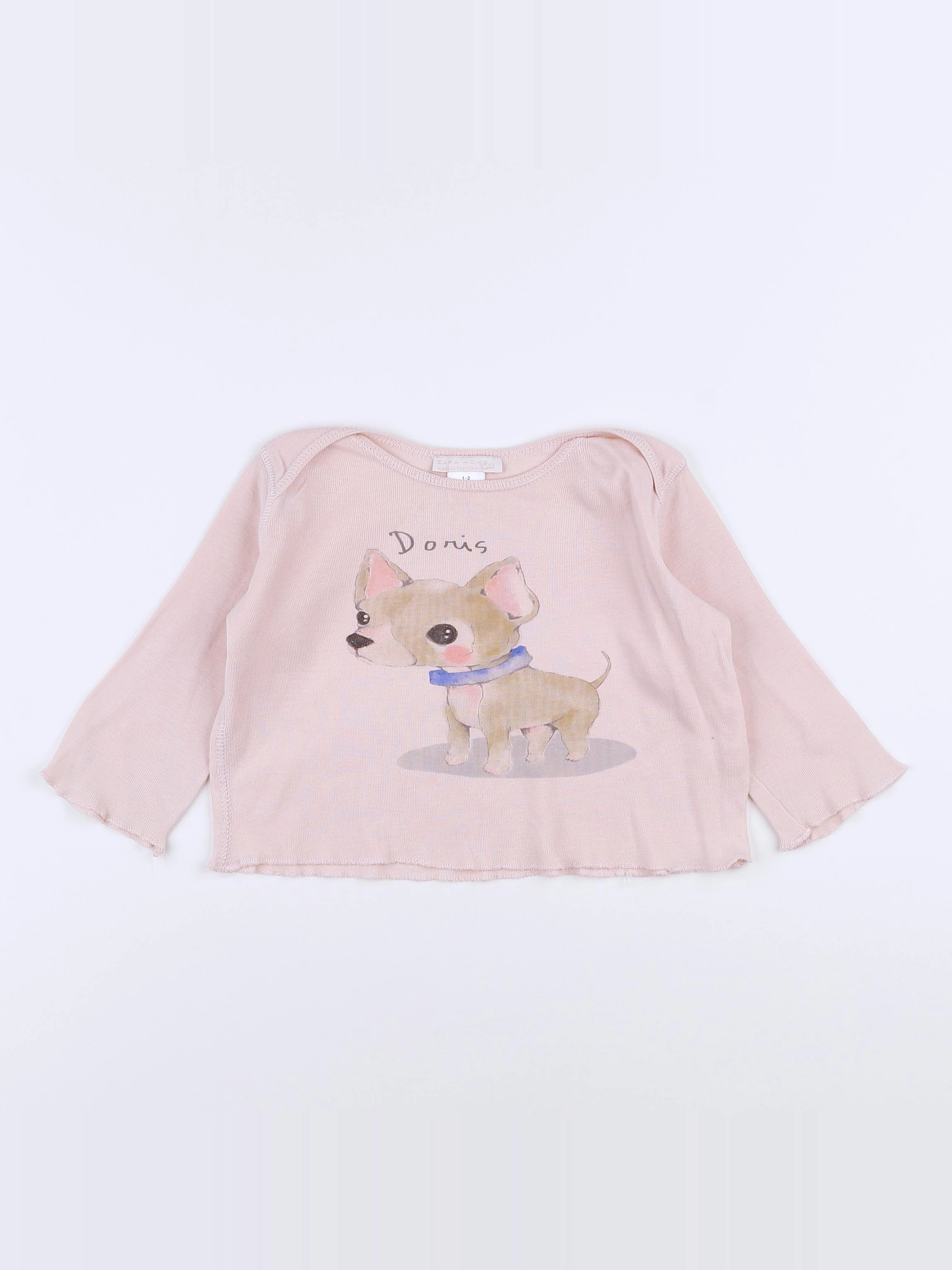 Zara - tee-shirt rose - 2 ans