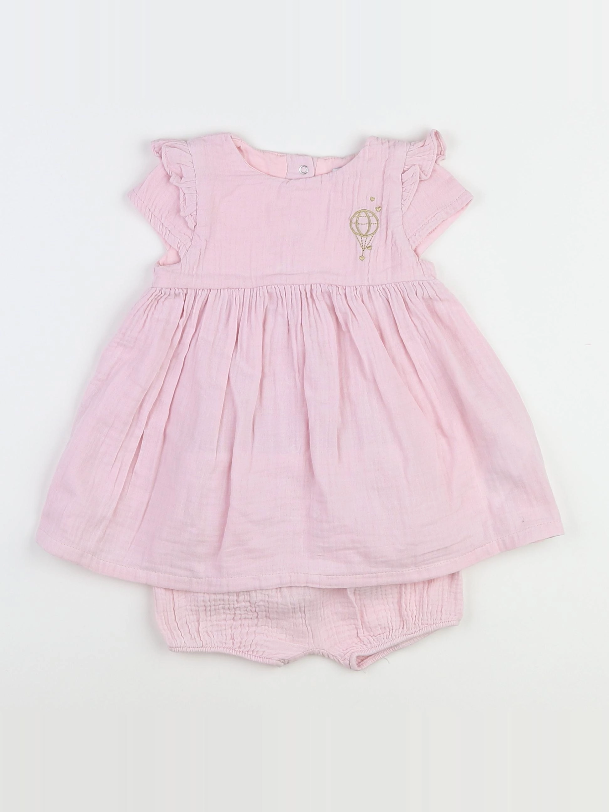 Vertbaudet - robe rose - 9 mois