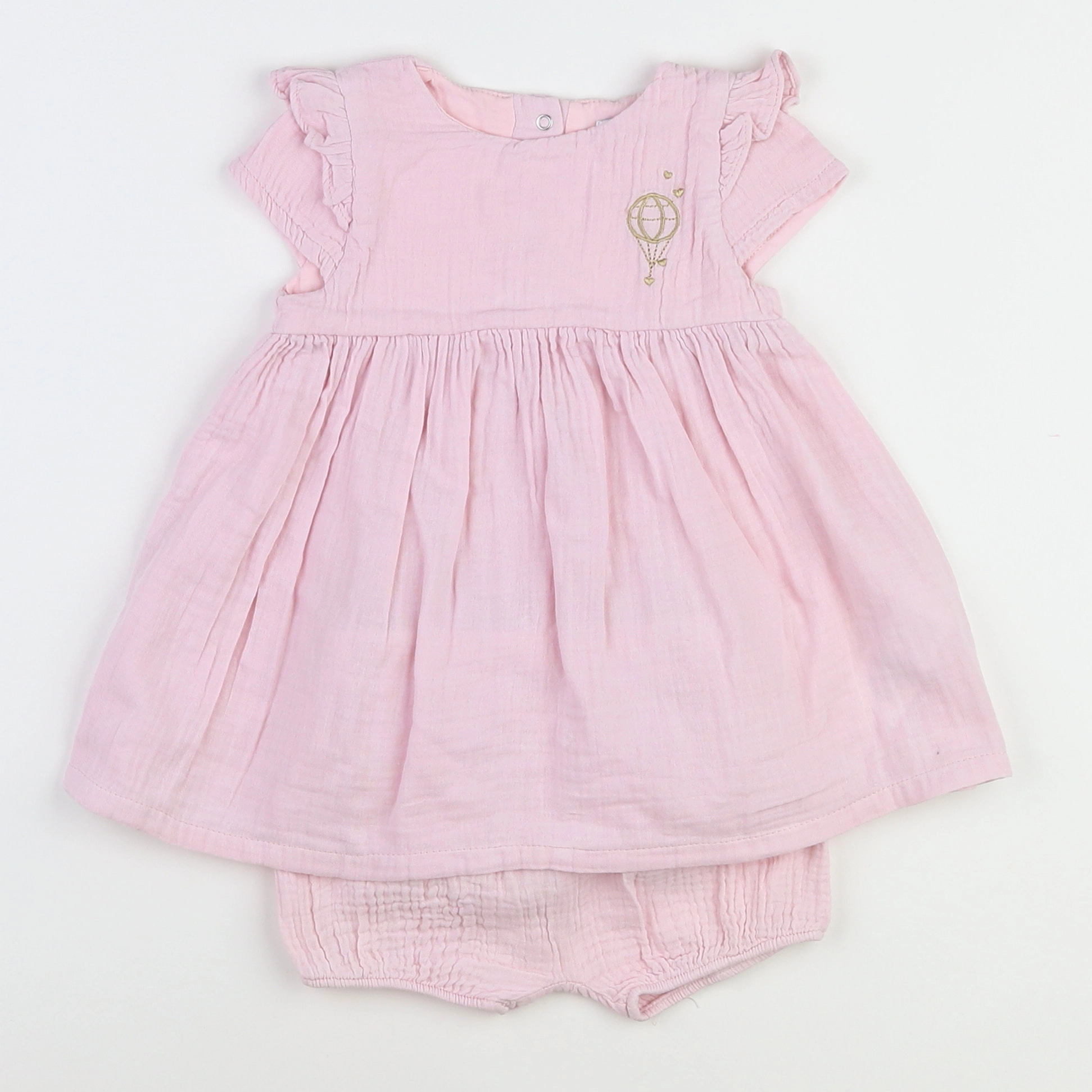Vertbaudet - robe rose - 9 mois