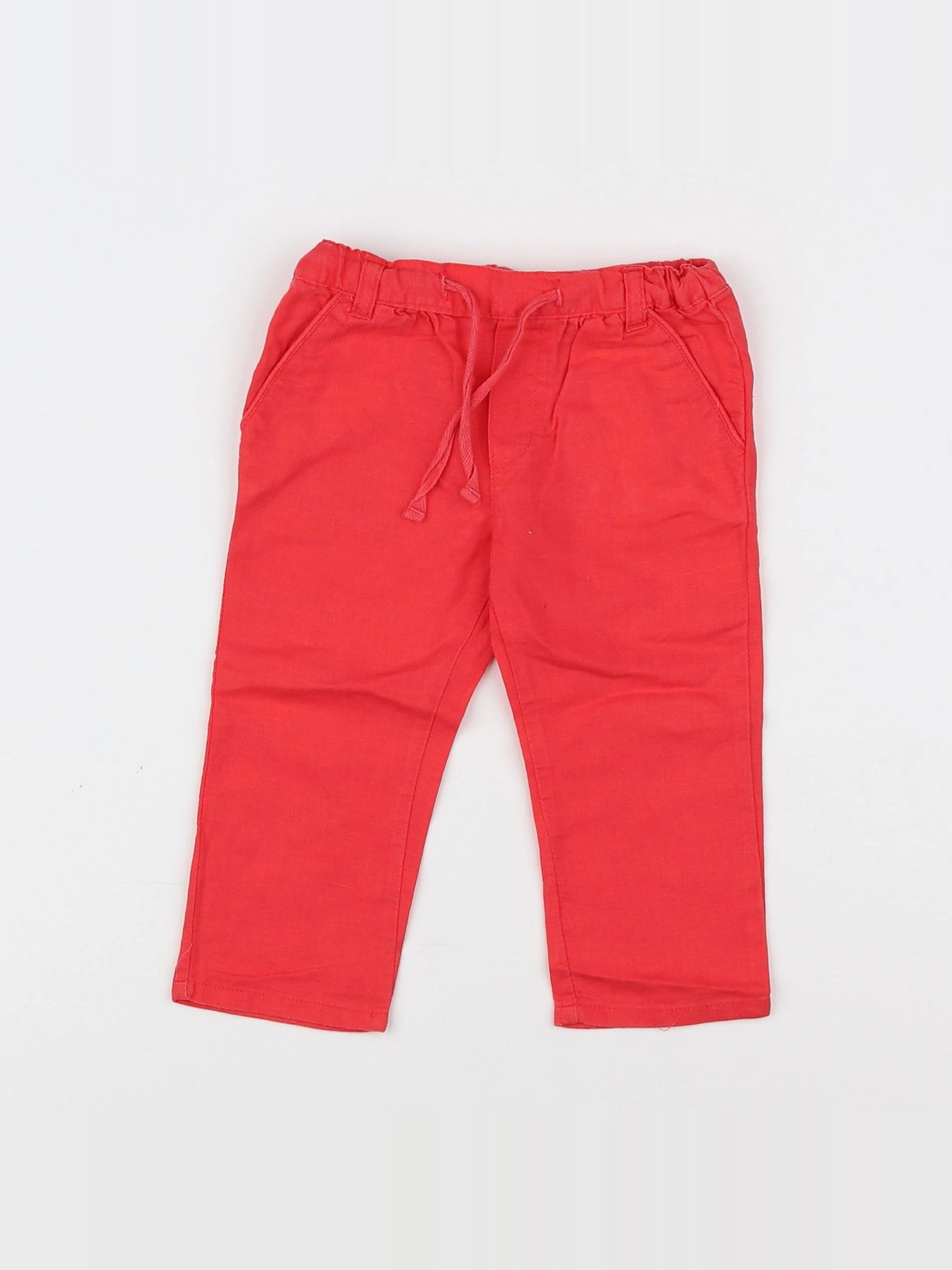 Boutchou - pantalon rouge - 9 mois
