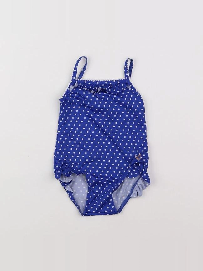 Petit Bateau - maillot de bain bleu, blanc - 12 mois