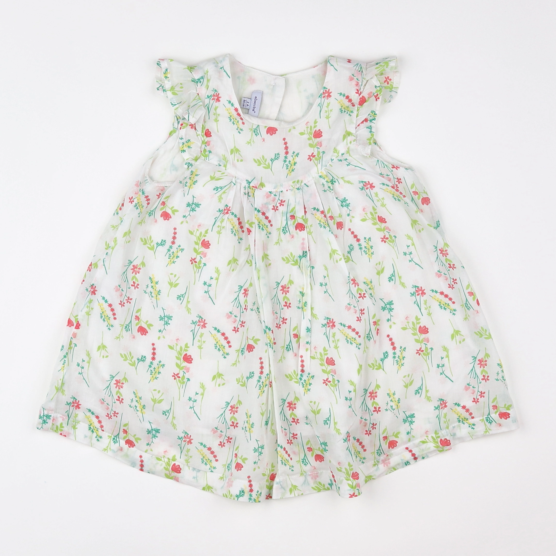 Absorba - robe blanc, vert - 2 ans