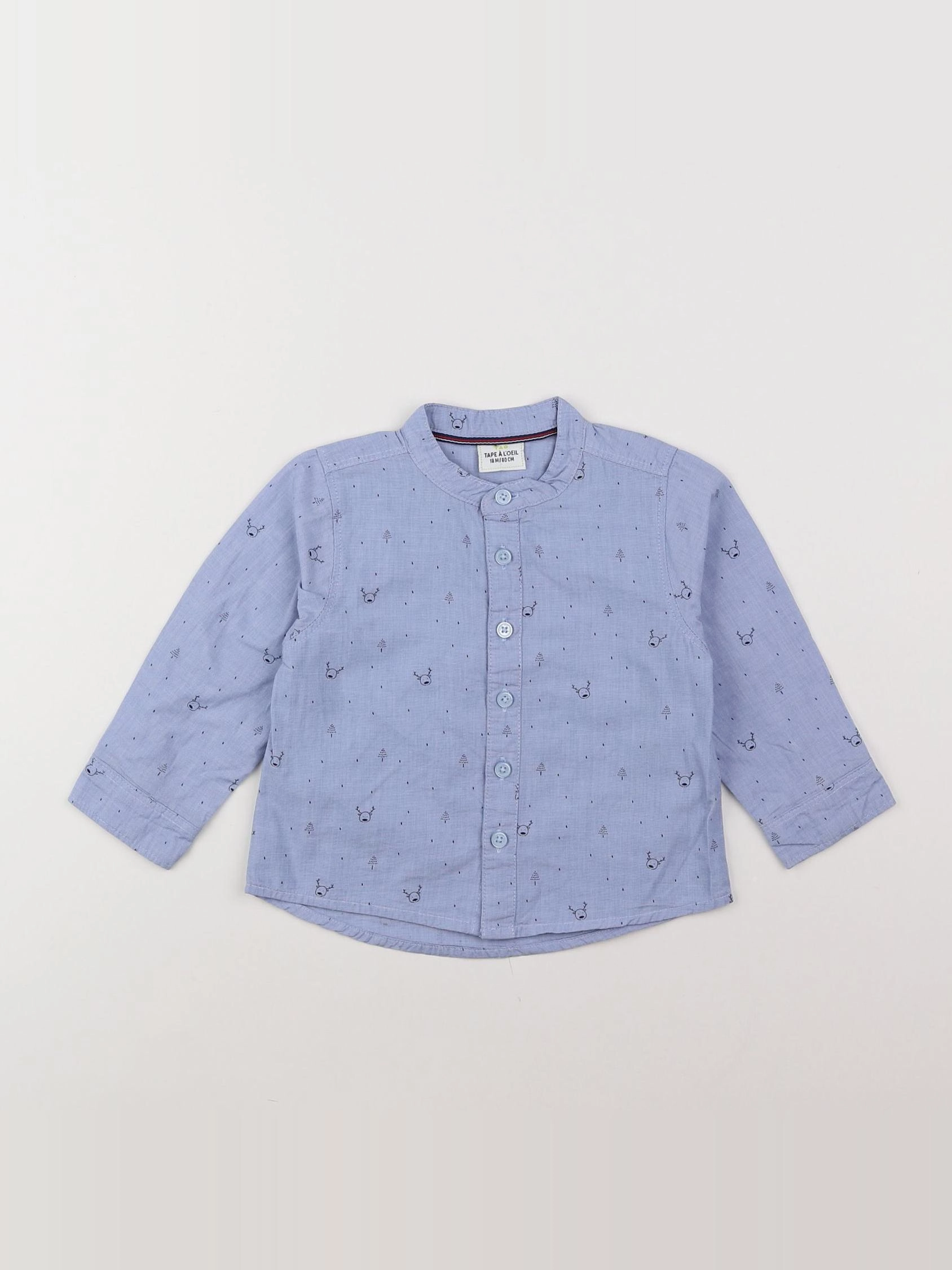 Tape à l'oeil - chemise bleu - 18 mois